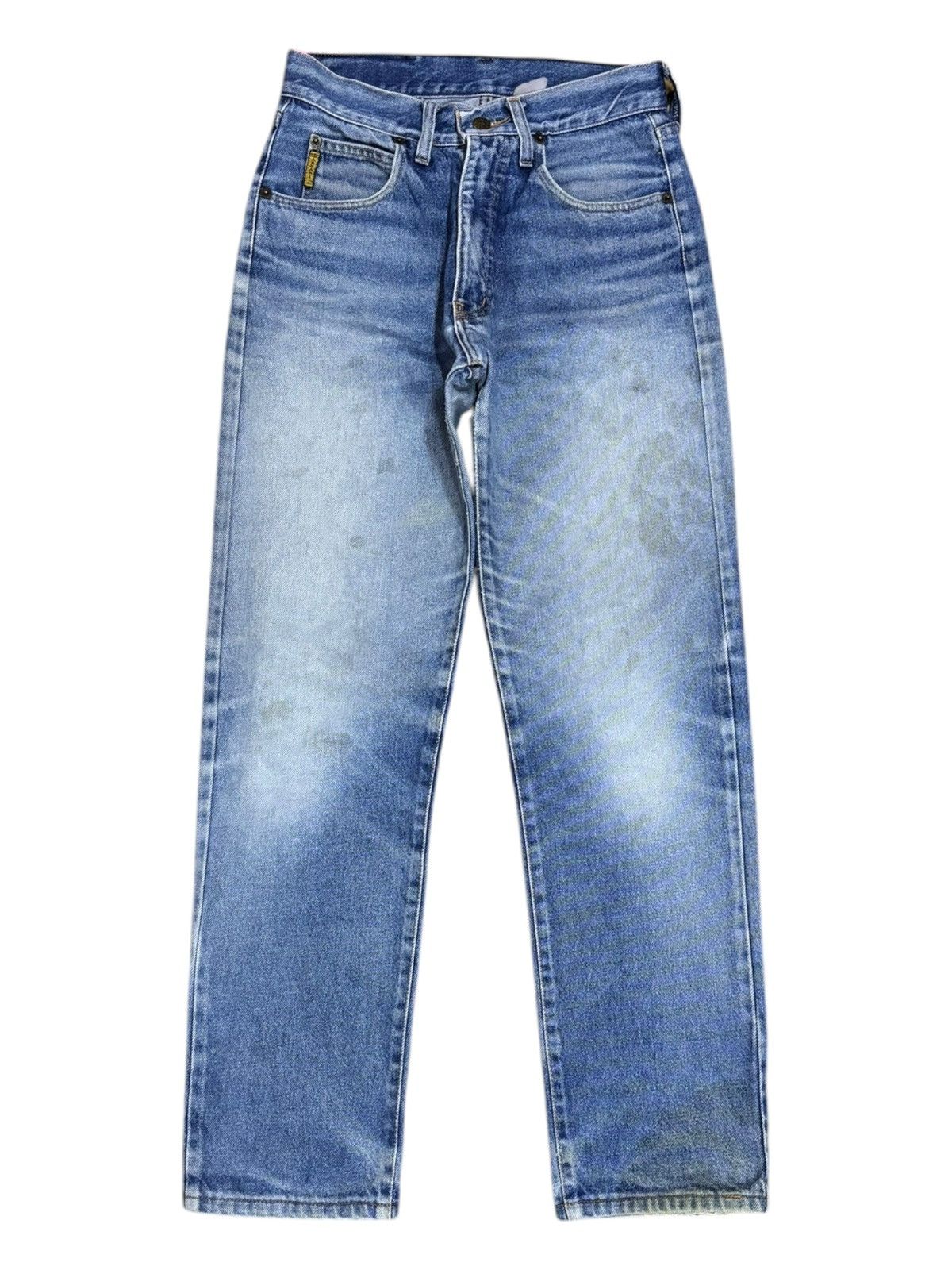 Armani × Giorgio Armani Vtg 90s Armani Faded Bleached Dirty Washed Jeans Size US 28 / EU 44 - 3 Thumbnail
