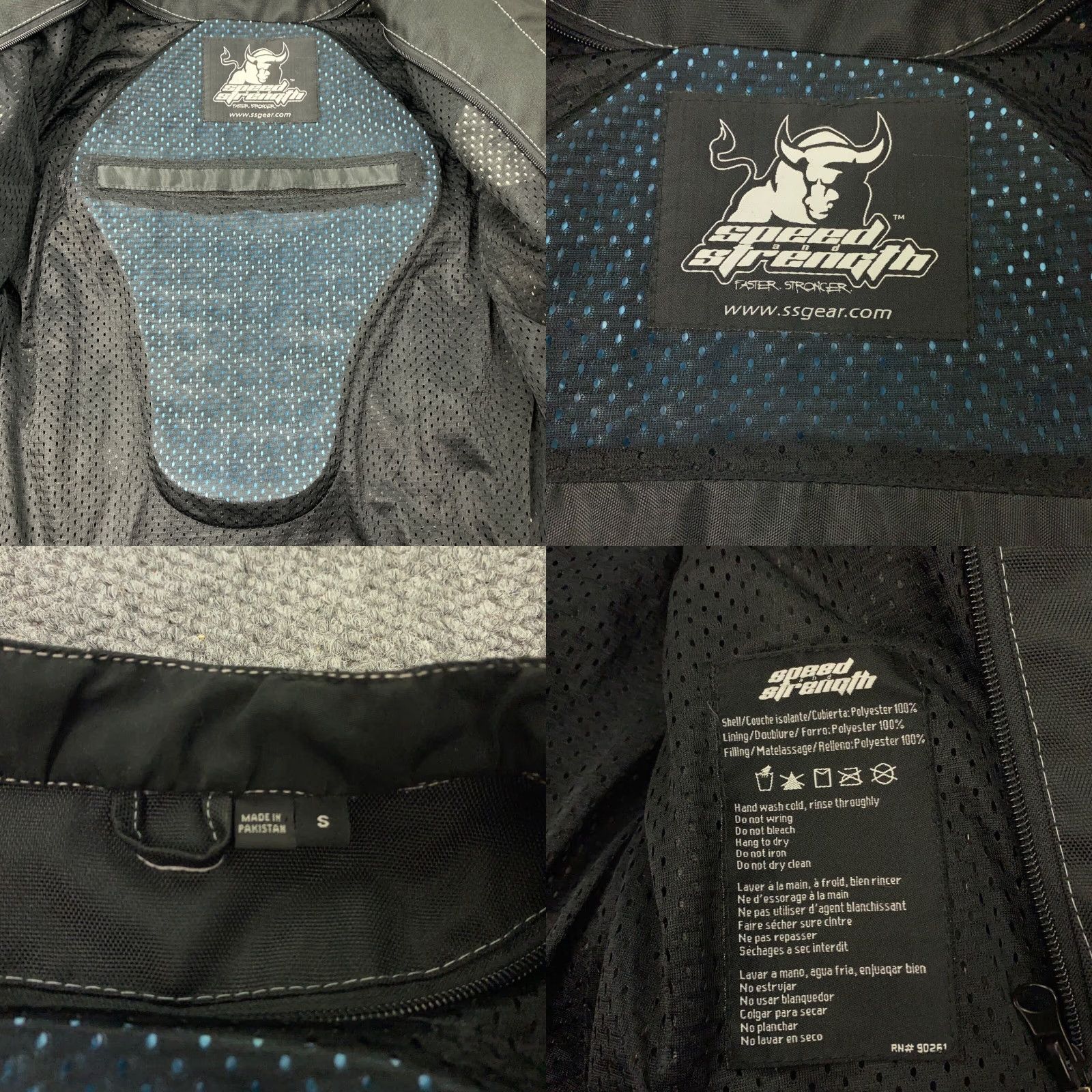 Speedo Speed and Strength Womens Motorcycle Jacket M Black Embroidered Logo Zipper Pockets Full Zip Size M / US 6-8 / IT 42-44 - 8 Thumbnail