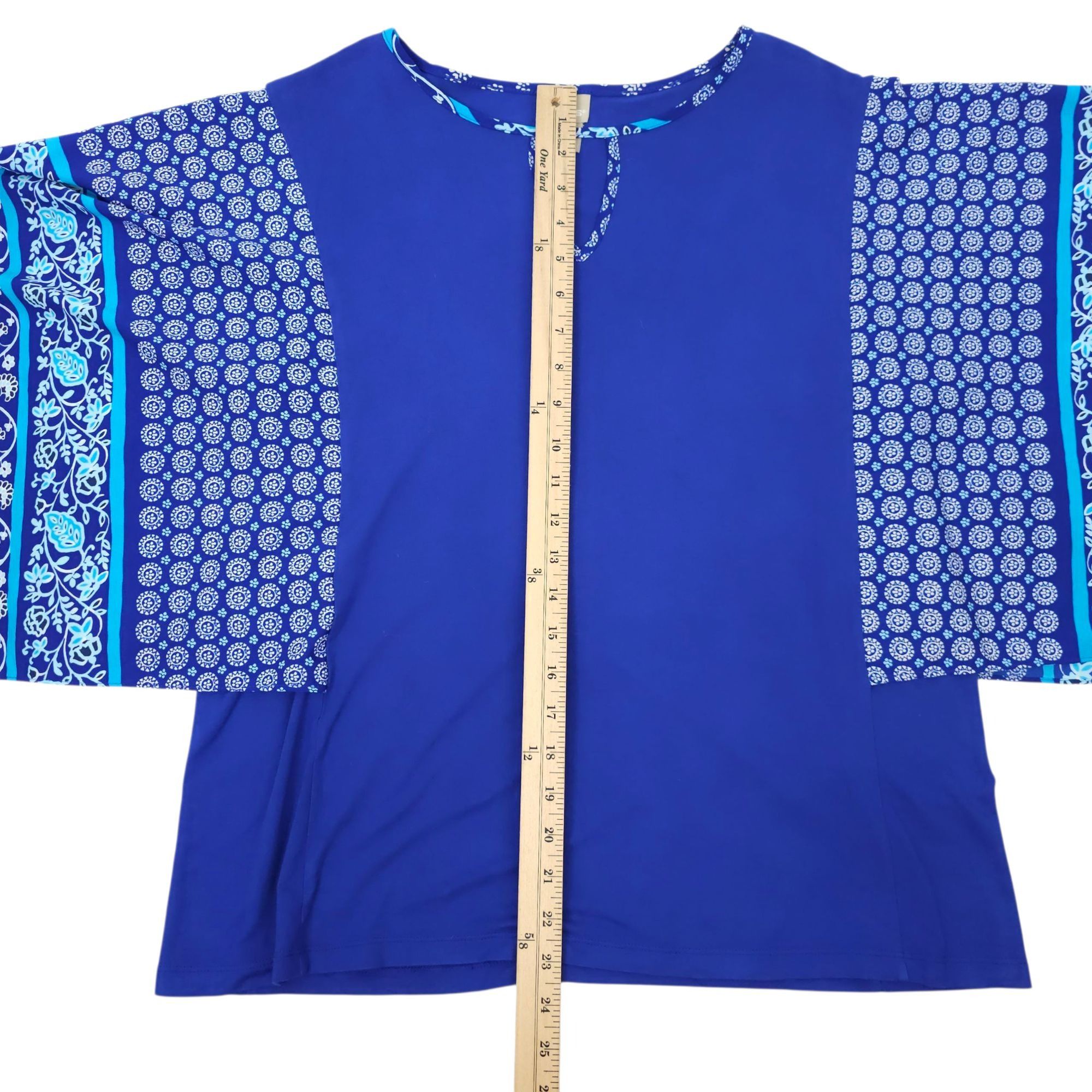 Chicos Chicos Pullover Top Womens 2 US L Paisley Handkerchief Batwi Size L / US 10 / IT 46 - 5 Thumbnail