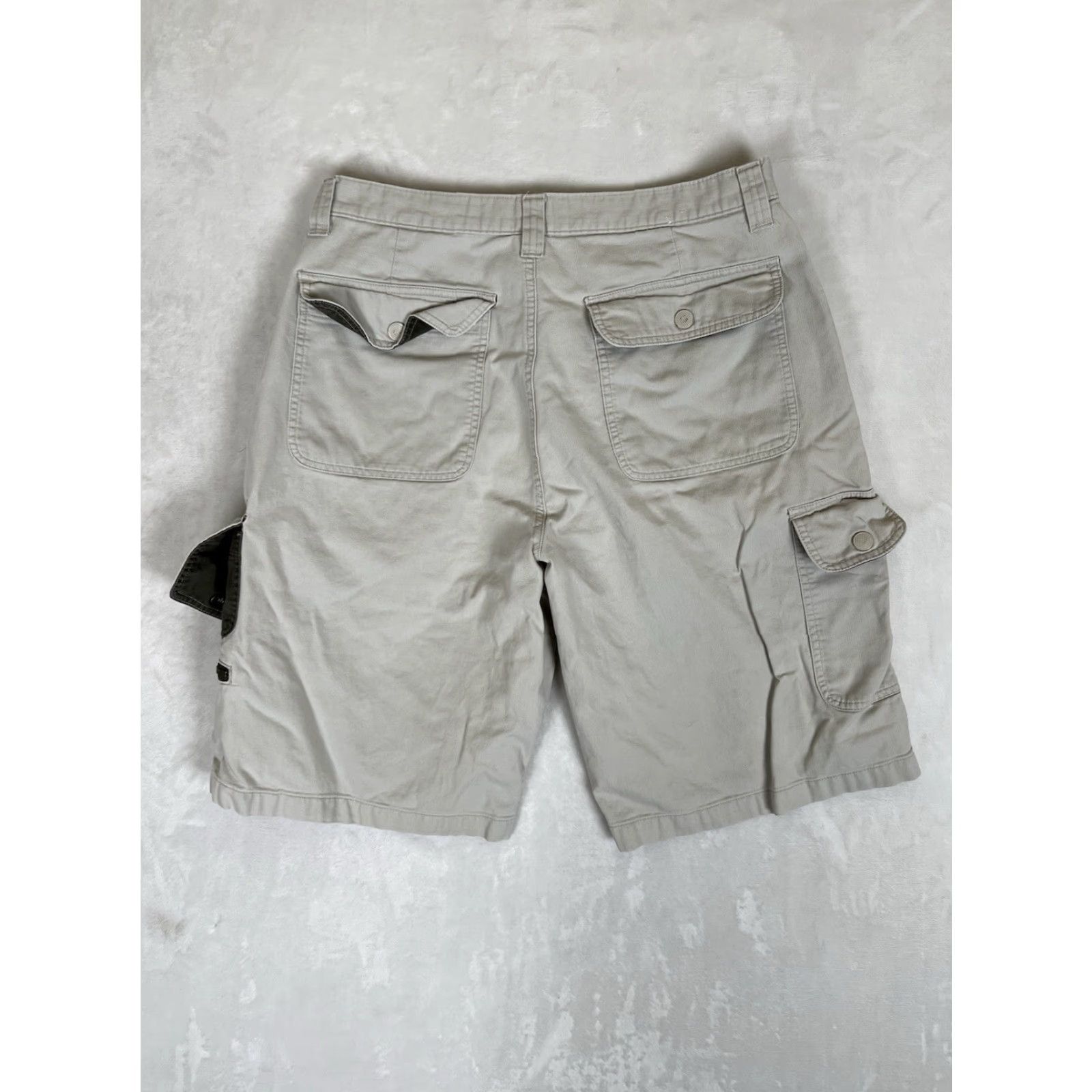 Anchor Blue VINTAGE Anchor Blue Cargo Shorts 34 Beige Baggy Skater Y2K 90s Grunge Hip Hop Mens Size US 34 / EU 50 - 5 Thumbnail