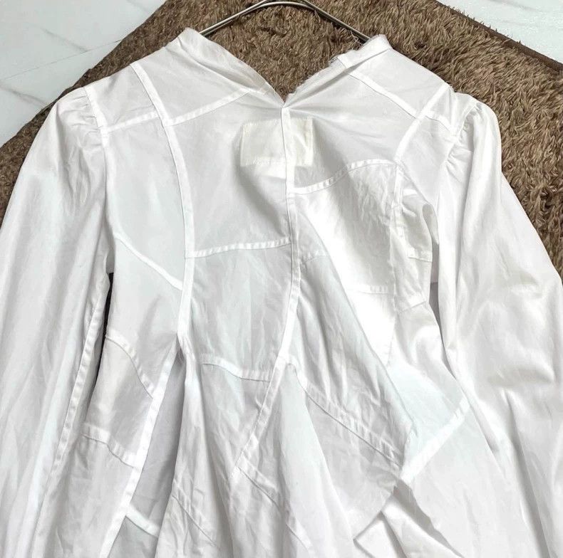 Comme des Garcons Comme Des Garcons White ruffled irregular long-sleeved shi Size XS / US 0-2 / IT 36-38 - 3 Thumbnail
