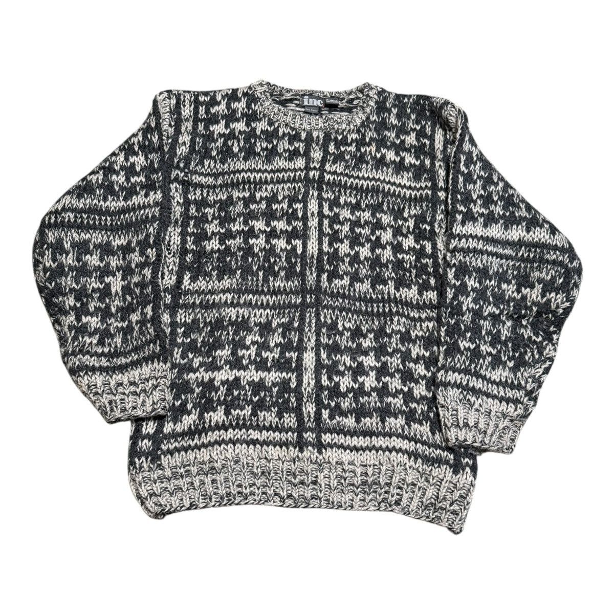 I.N.C × Vintage Vintage 90s INC Patterned Knit Crewneck Sweater Adult Medium Size US M / EU 48-50 / 2 - 1 Thumbnail