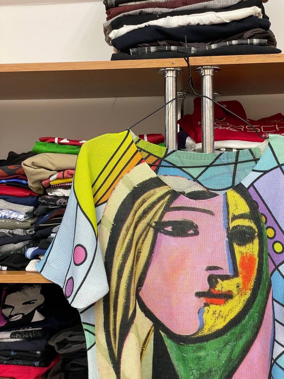 Other Vintage Pablo Picasso Coloured Cable Knit Sweater Tee Size M / US 6-8 / IT 42-44 - 2 Thumbnail