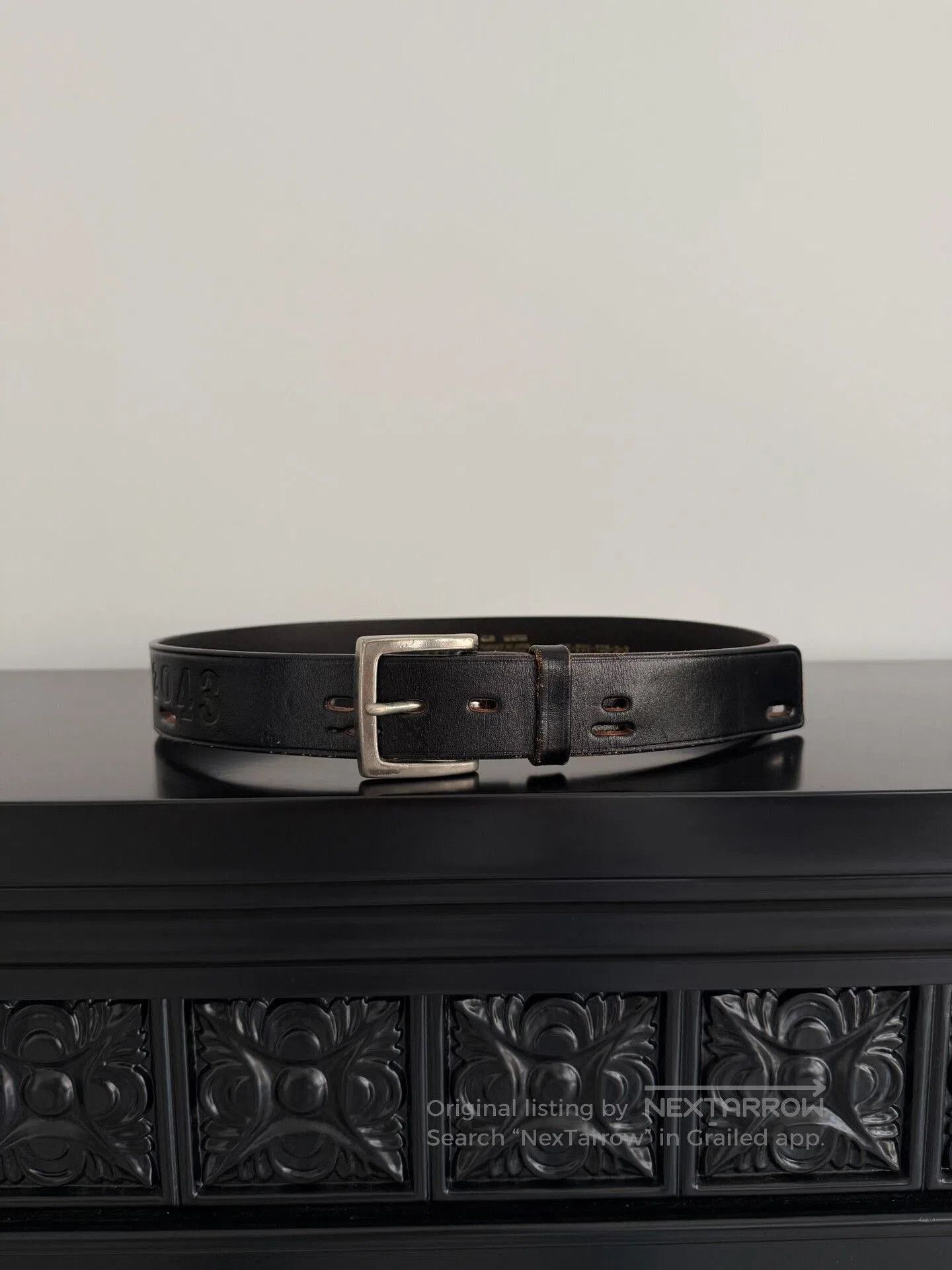 Yohji Yamamoto Yohji Yamamoto Pour Homme Black Leather Belt. Size ONE SIZE - 5 Thumbnail