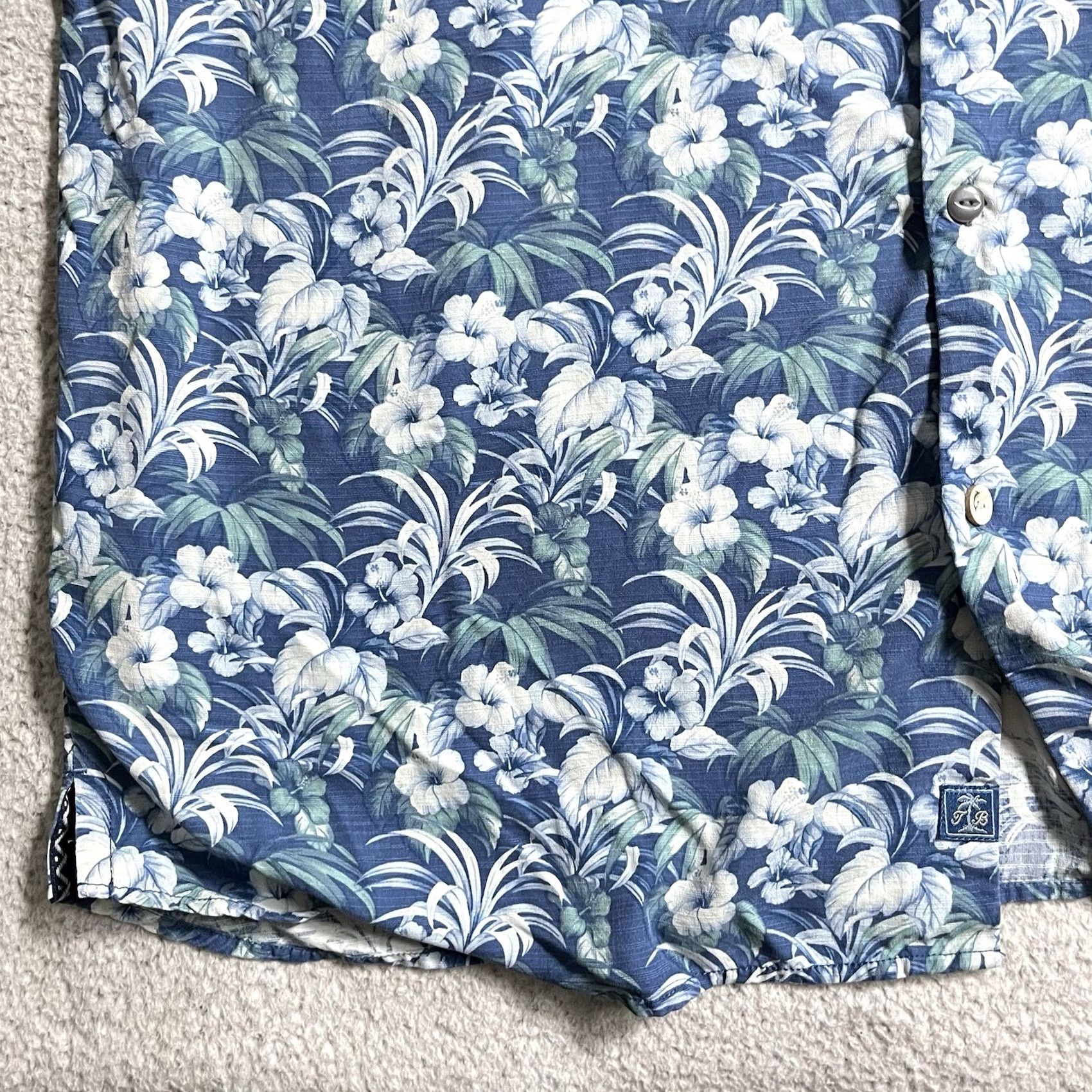 Tommy Bahama Tommy Bahama Shirt Mens 2XL Blue Floral Silk Hawaiian Tropical Camp Beach Aloha Size US XXL / EU 58 / 5 - 7 Thumbnail