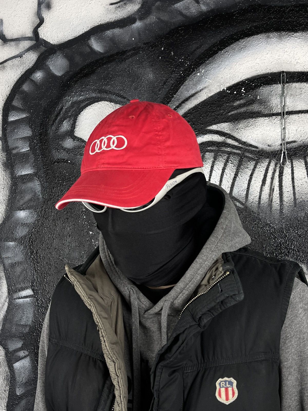 Vintage Vintage Audi Racing Red Y2K Cap Hat Size ONE SIZE - 2 Thumbnail