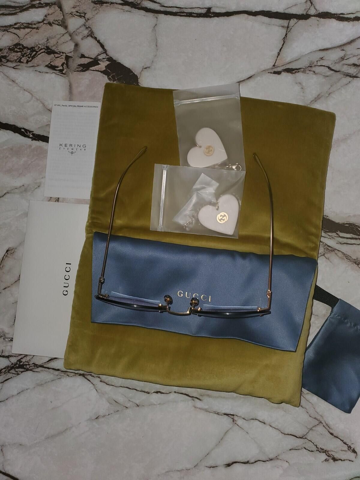 Gucci Gucci Sunglasses GG1149S New Full Inclusion Dangling Hearts Size ONE SIZE - 12 Thumbnail