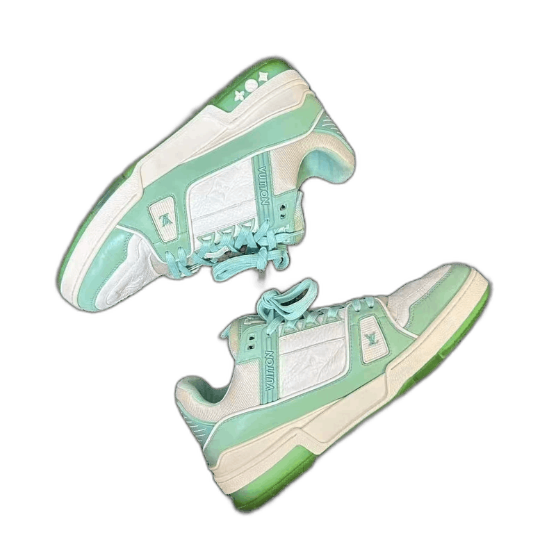Louis Vuitton Louis Vuitton Louis Vuitton Tiffany Green Trainer Sneakers Size US 7 / EU 40 - 1 Thumbnail
