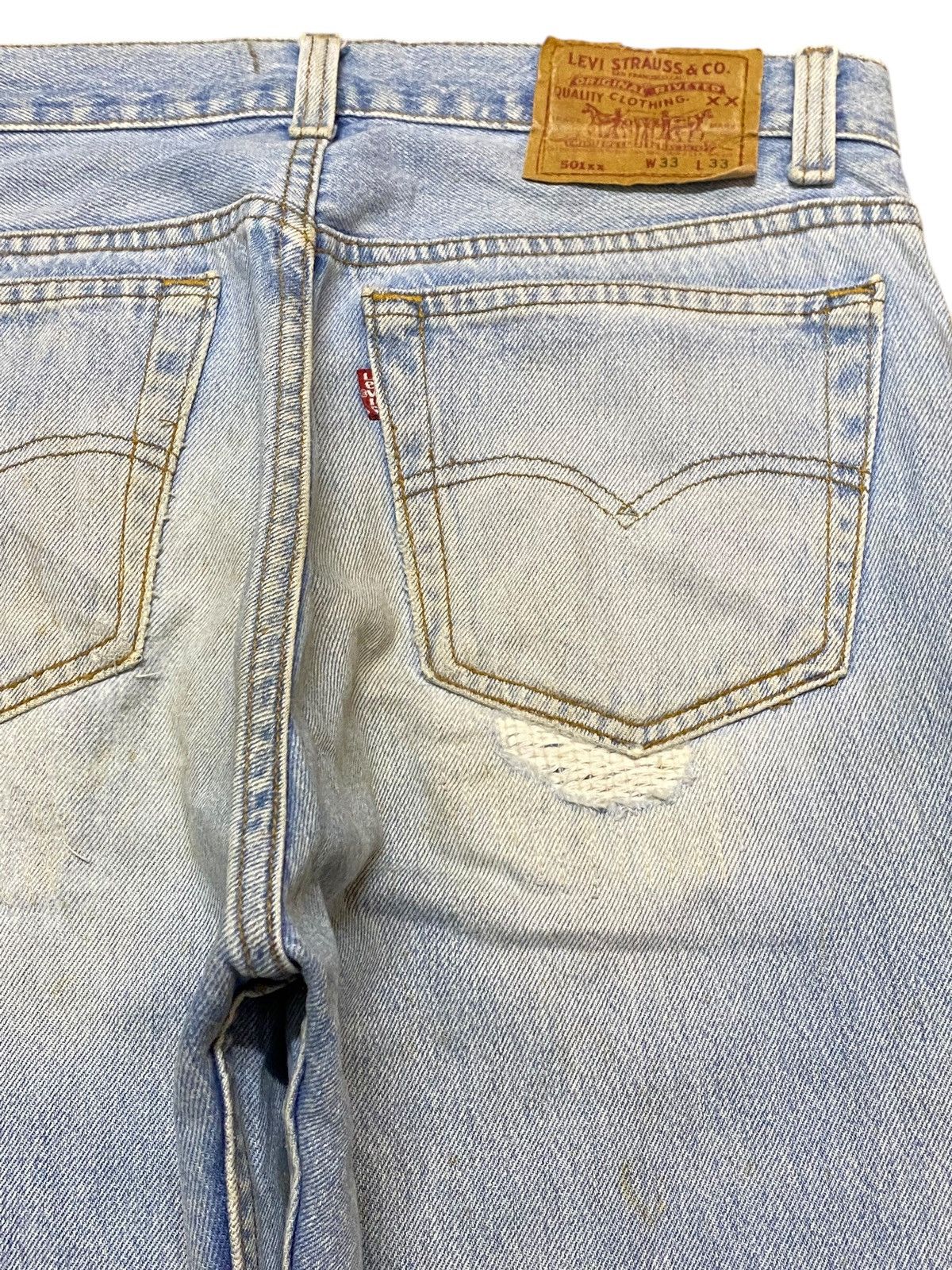 Levi's Vintage Levis 501xx 90’s Faded Wash Grunge Loose Jeans Size US 31 - 12 Thumbnail