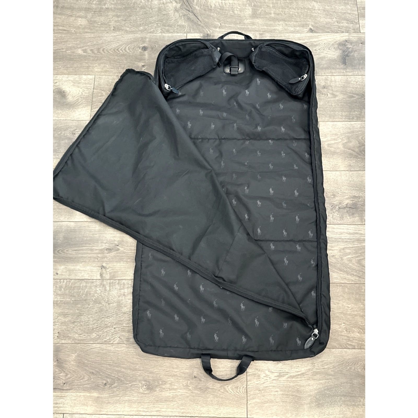 Polo Ralph Lauren VINTAGE Polo Ralph Lauren Garment Bag Small Pony All Over Print Black Men Small Garment Bag 90s Streetwear Preppy Mens Size US S / EU 44-46 / 1 - 4 Thumbnail