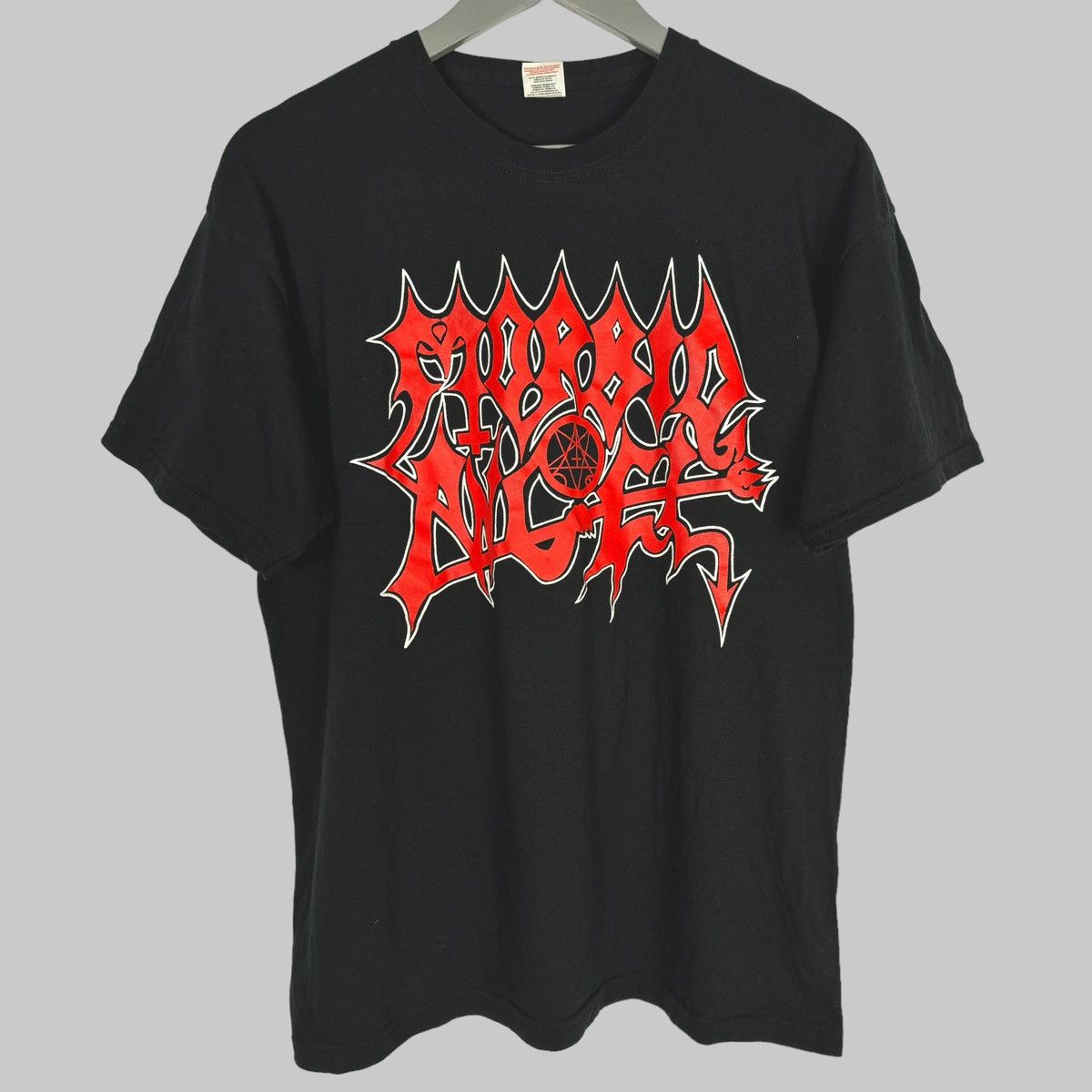 Band Tees Vintage 2001 Morbid Angel Logo Rare Back Print Euro T Shirt Size US L / EU 52-54 / 3 - 1 Thumbnail