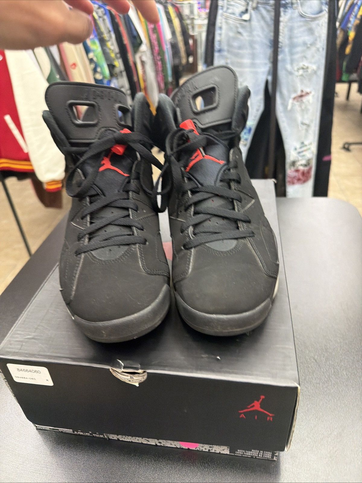 Jordan Brand Air Jordan 6 Retro Black Infrared 2019 Men's Size 9.5 OG All Size US 9.5 / EU 42-43 - 15 Thumbnail