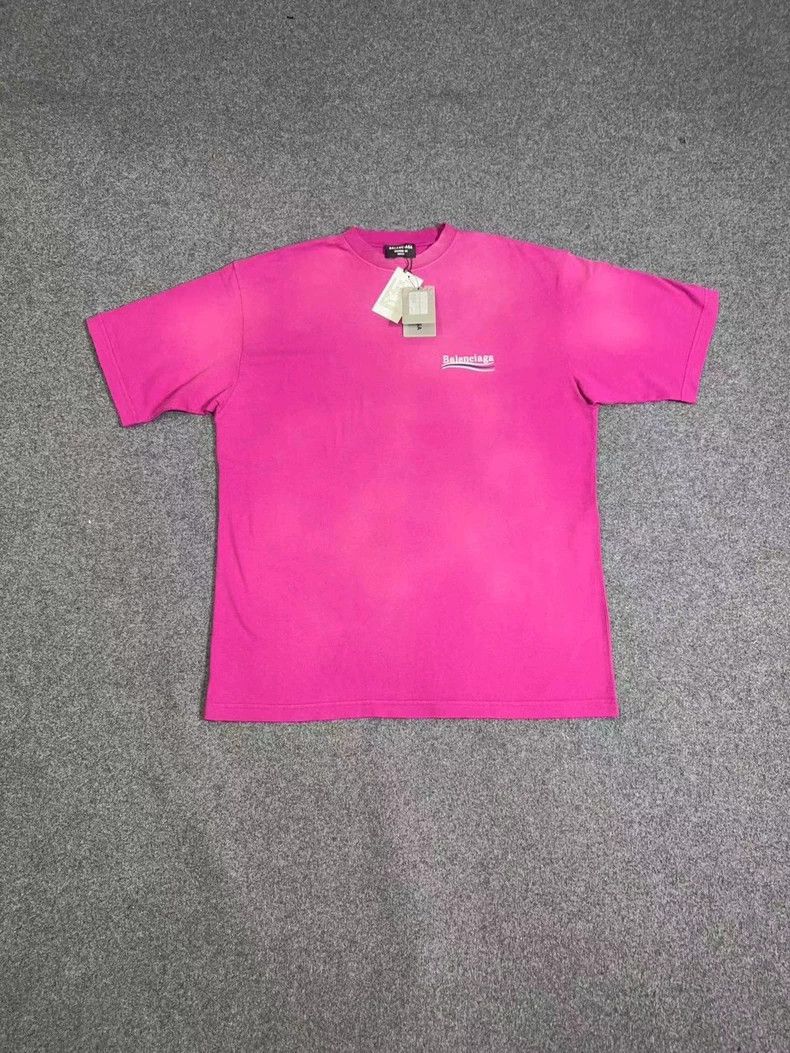 Balenciaga Balenciaga Embroidered Wave Short Sleeve Tee - dmc Size US M / EU 48-50 / 2 - 1 Thumbnail