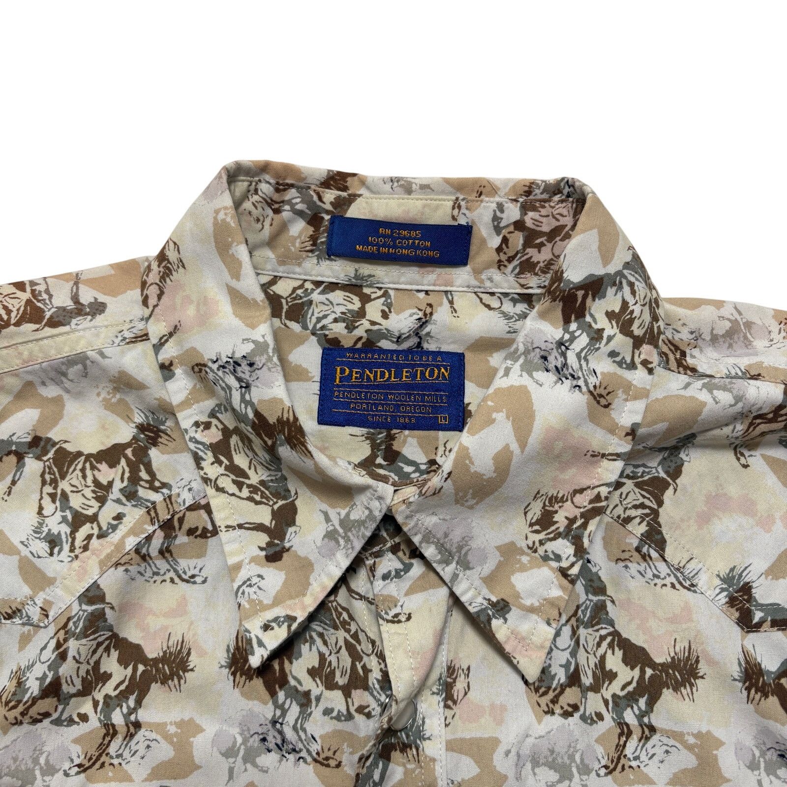 Pendleton Pendleton Western AOP Pearl Snap Short Sleeve Shirt L Size US L / EU 52-54 / 3 - 3 Thumbnail