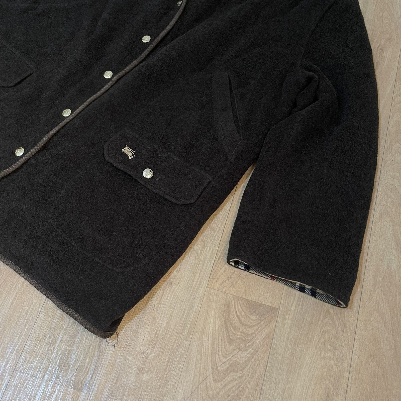 Burberry Vintage burberry coat jacket hooded wool nova check Women's Size L / US 10 / IT 46 - 13 Thumbnail