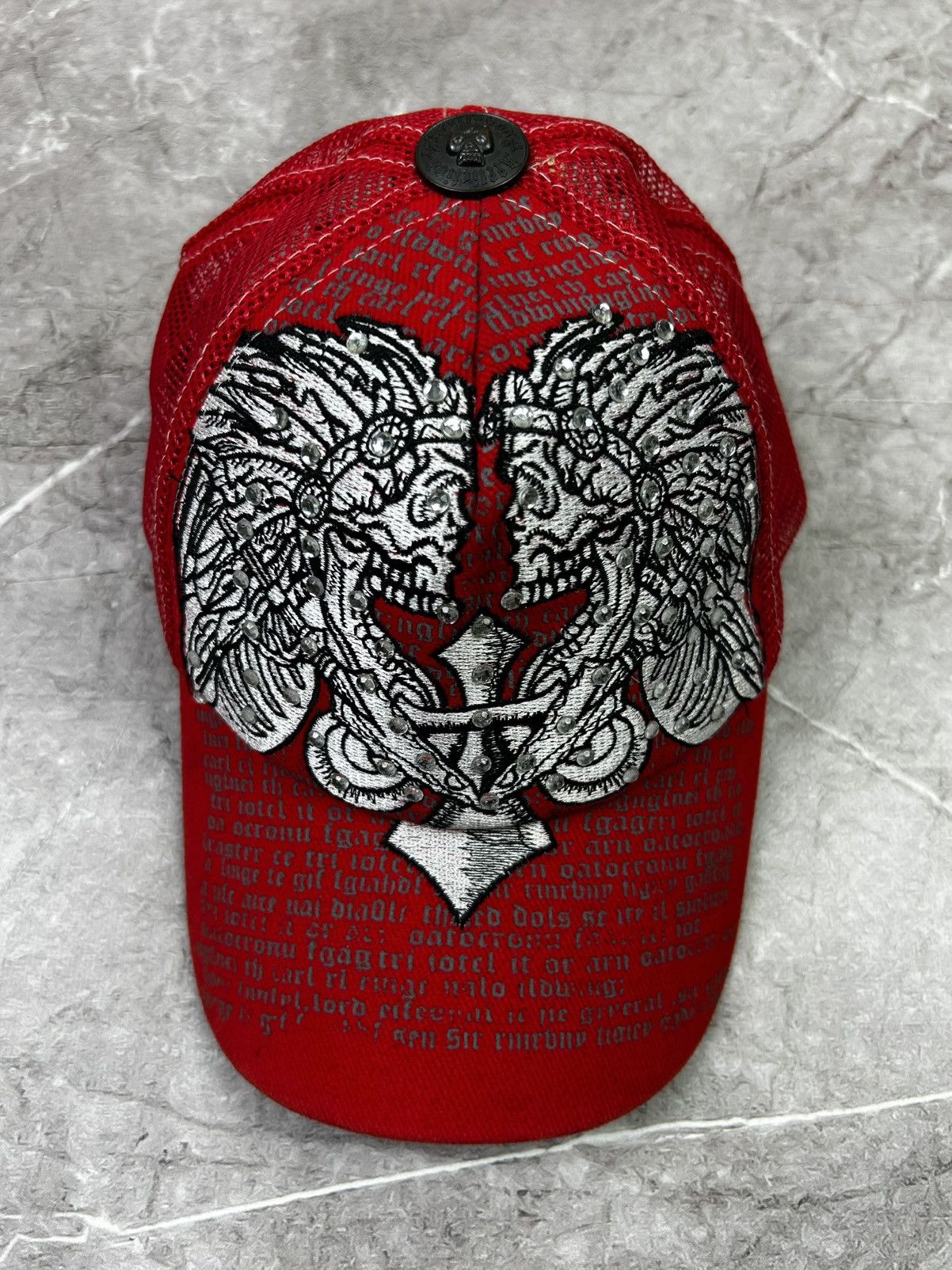 Affliction Affliction Skull Trucker Cap Y2K Avant-Garde Vintage Size ONE SIZE - 3 Thumbnail
