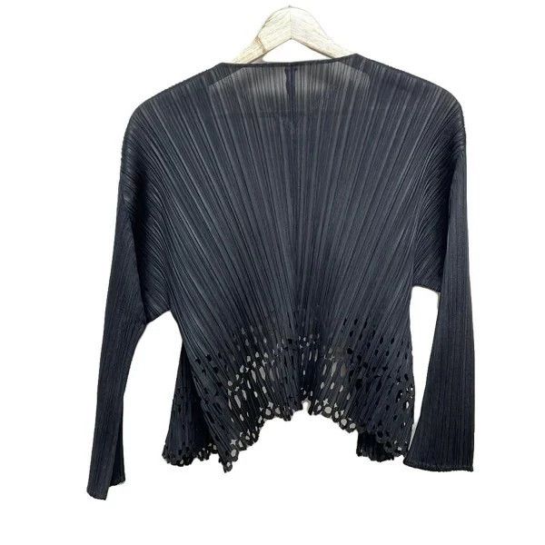 Issey Miyake issey miyake size:3 Green hollowed-out cardigan 2505-Nexta Size XXS / US 00 / IT 34 - 2 Thumbnail