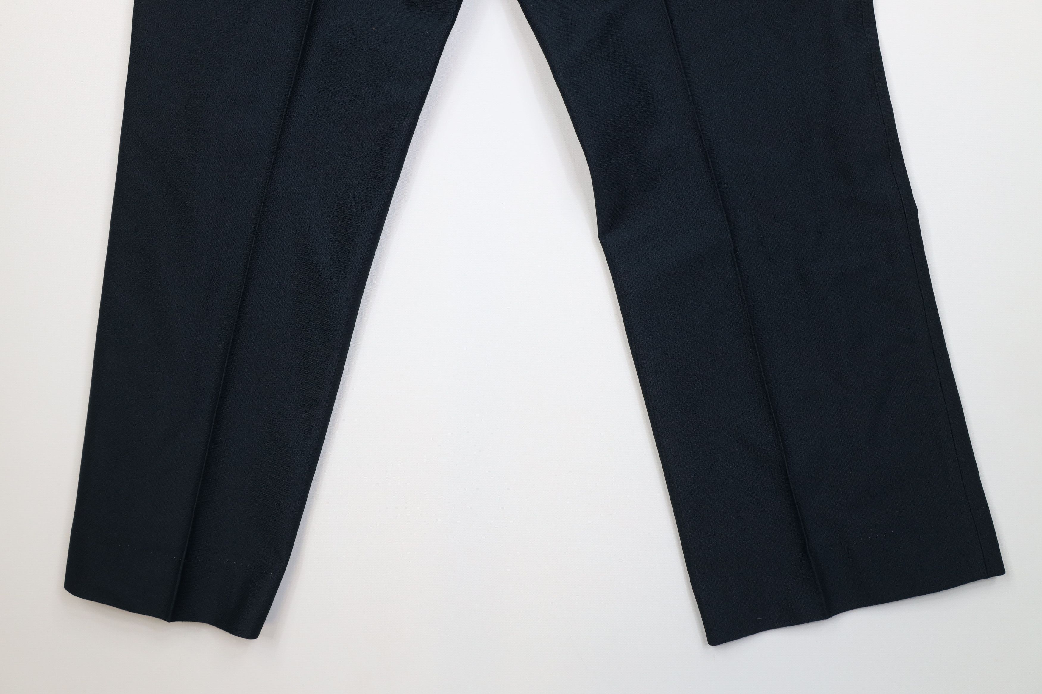 Vintage Vintage 70s Streetwear Flared Wide Leg Chino Pants Navy Blue Size US 36 / EU 52 - 10 Thumbnail