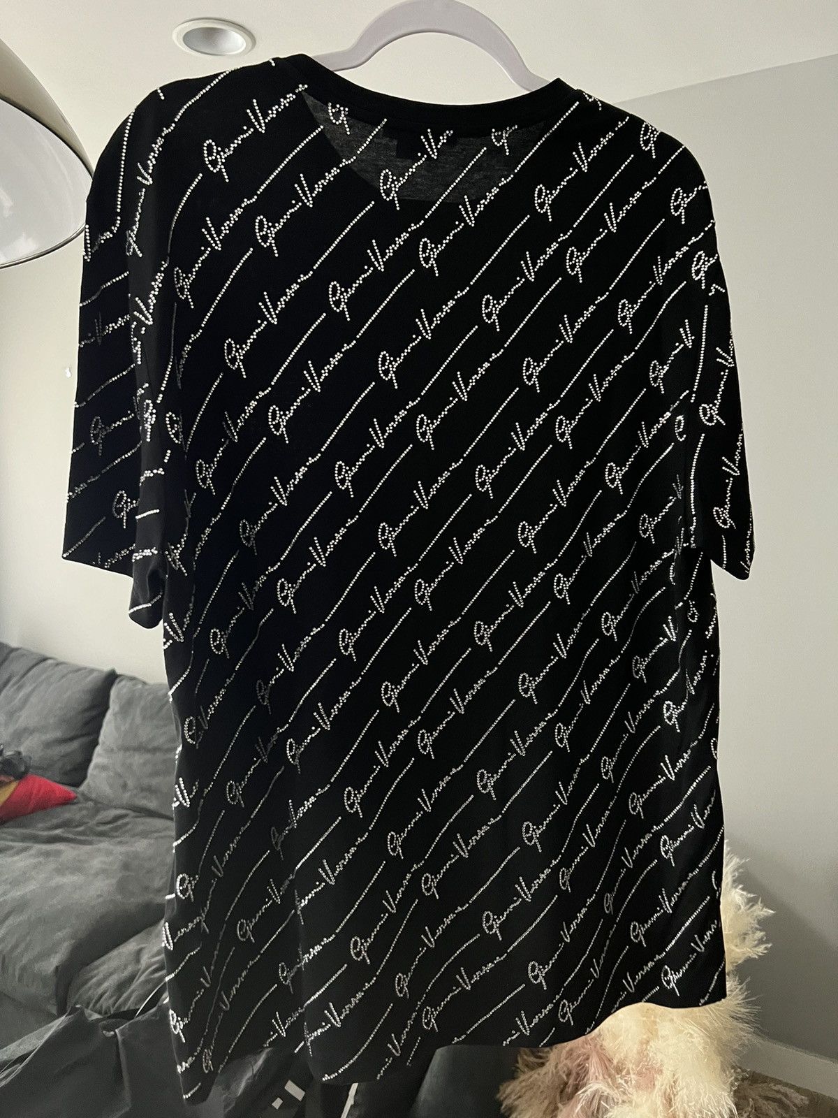 Versace Versace Crystal Logo Embellished T Shirt Size US M / EU 48-50 / 2 - 2 Thumbnail