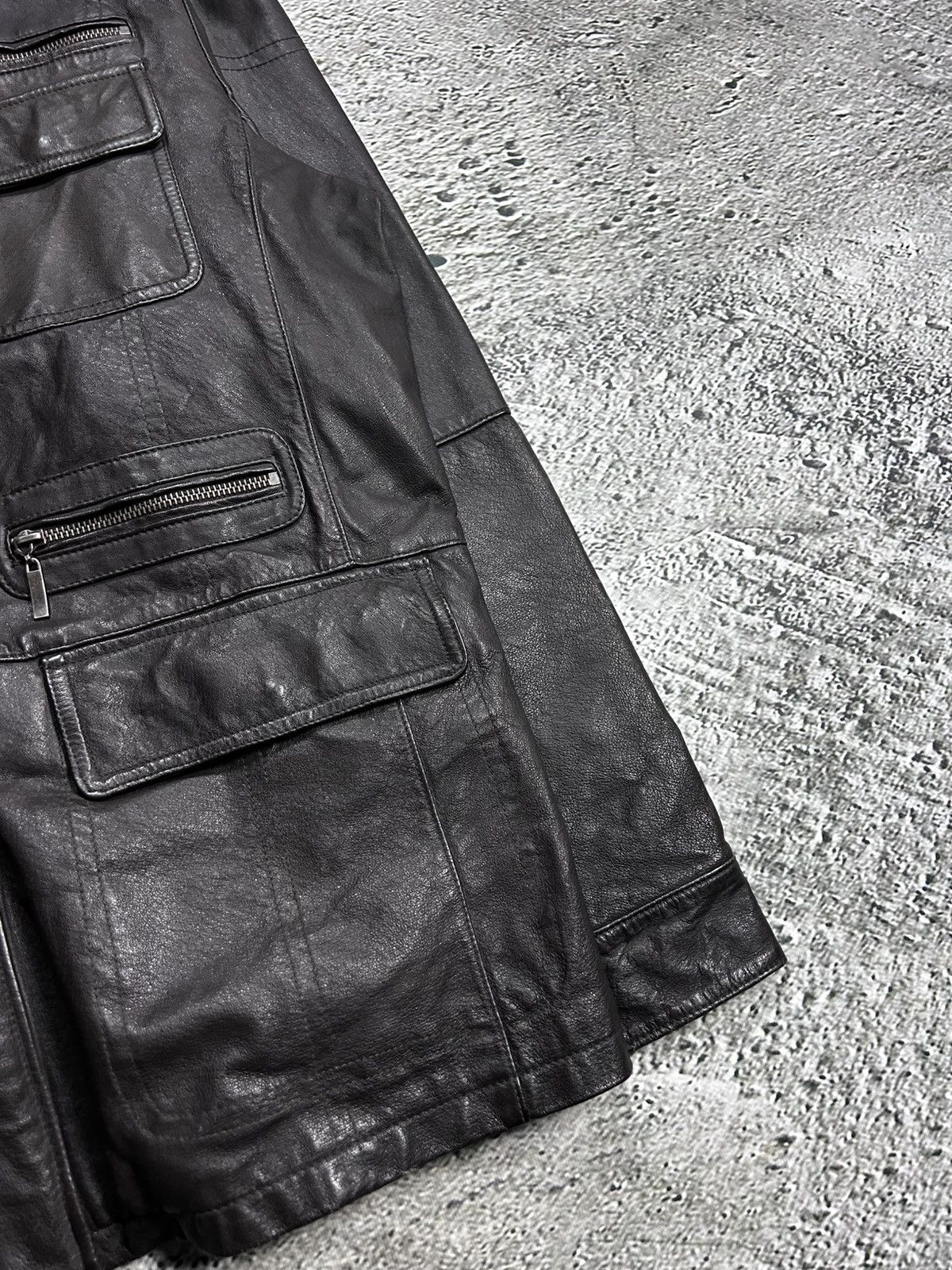 Burton Vintage Burton Leather Jacket Avant Garde Rare Brown Size US XL / EU 56 / 4 - 3 Thumbnail