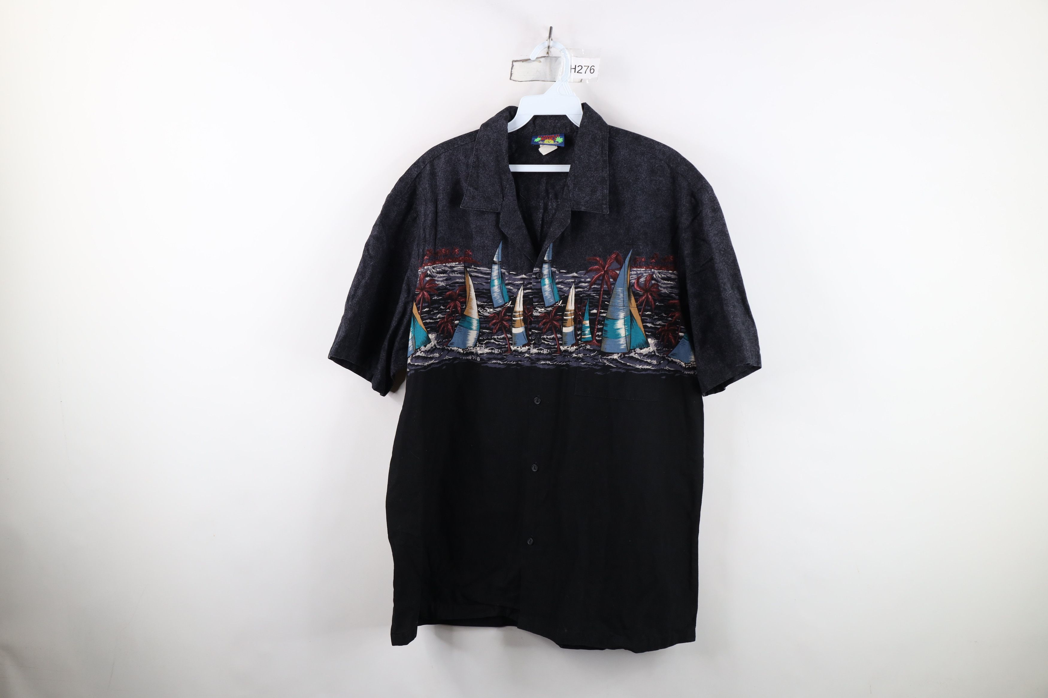 Vintage Vintage 90s Streetwear Camp Collar Sailboat Button Shirt USA Size US L / EU 52-54 / 3 - 1 Thumbnail