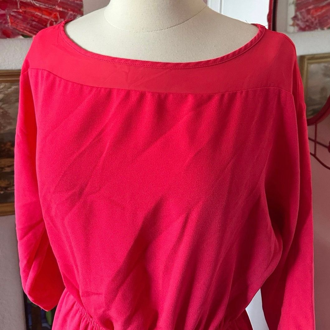 Forever 21 forever 21 pink long sleeve fit and flare midi dress Size M / US 6-8 / IT 42-44 - 2 Thumbnail