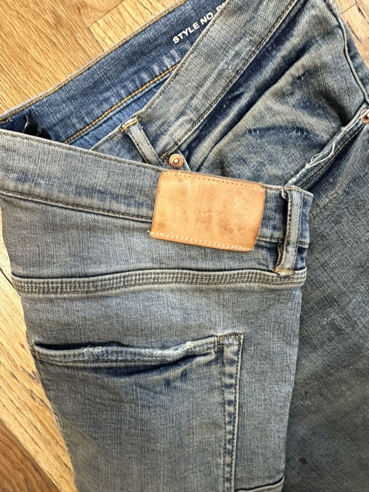 Purple Brand Purple Brand Stitched Dirty Blue Denim Jeans Size 36 Size US 36 / EU 52 - 4 Thumbnail