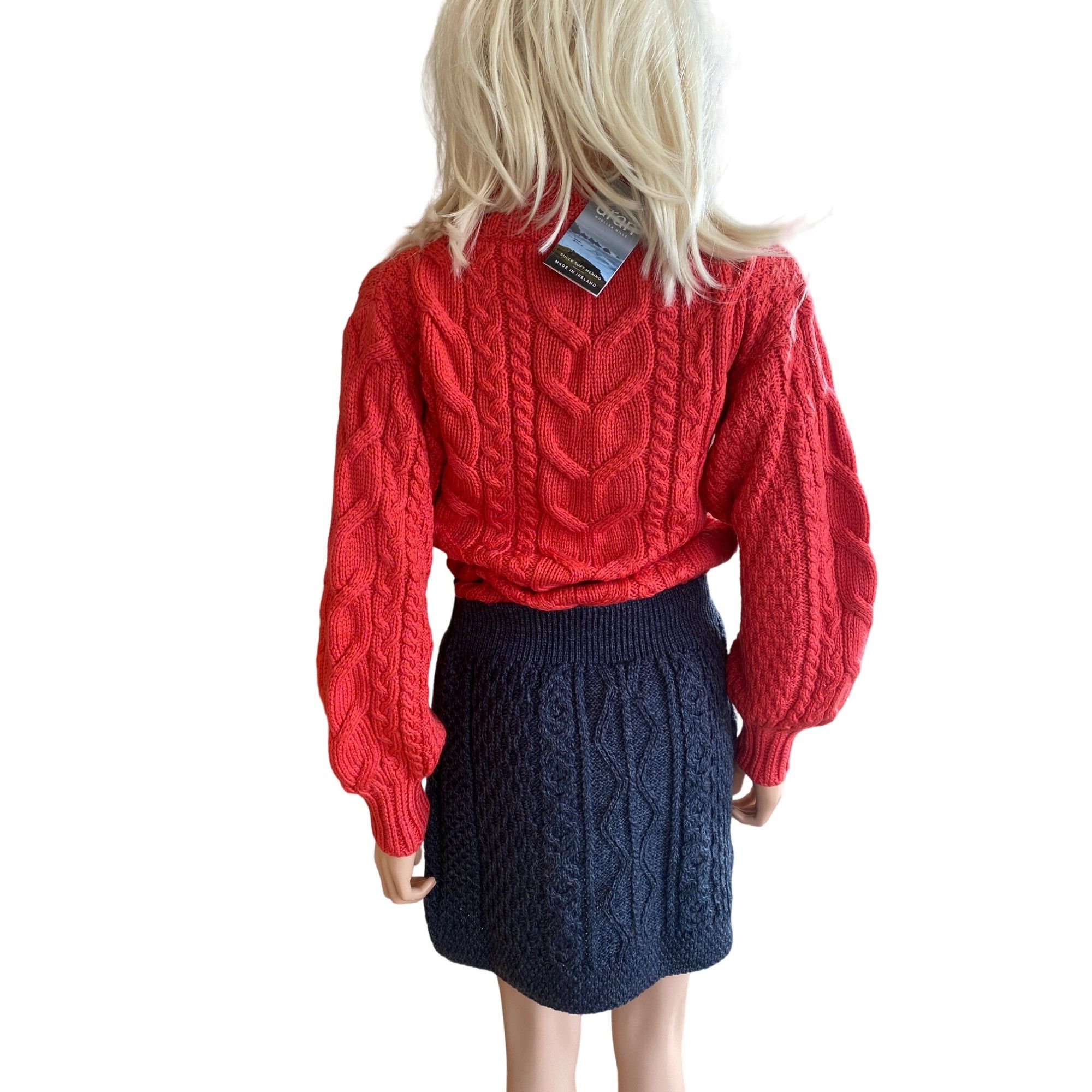 Designer NWT Aran M‎erino Mini Skirt Charcoal Gray Women's Large MSRP Size 34" / US 12 / IT 48 - 6 Thumbnail