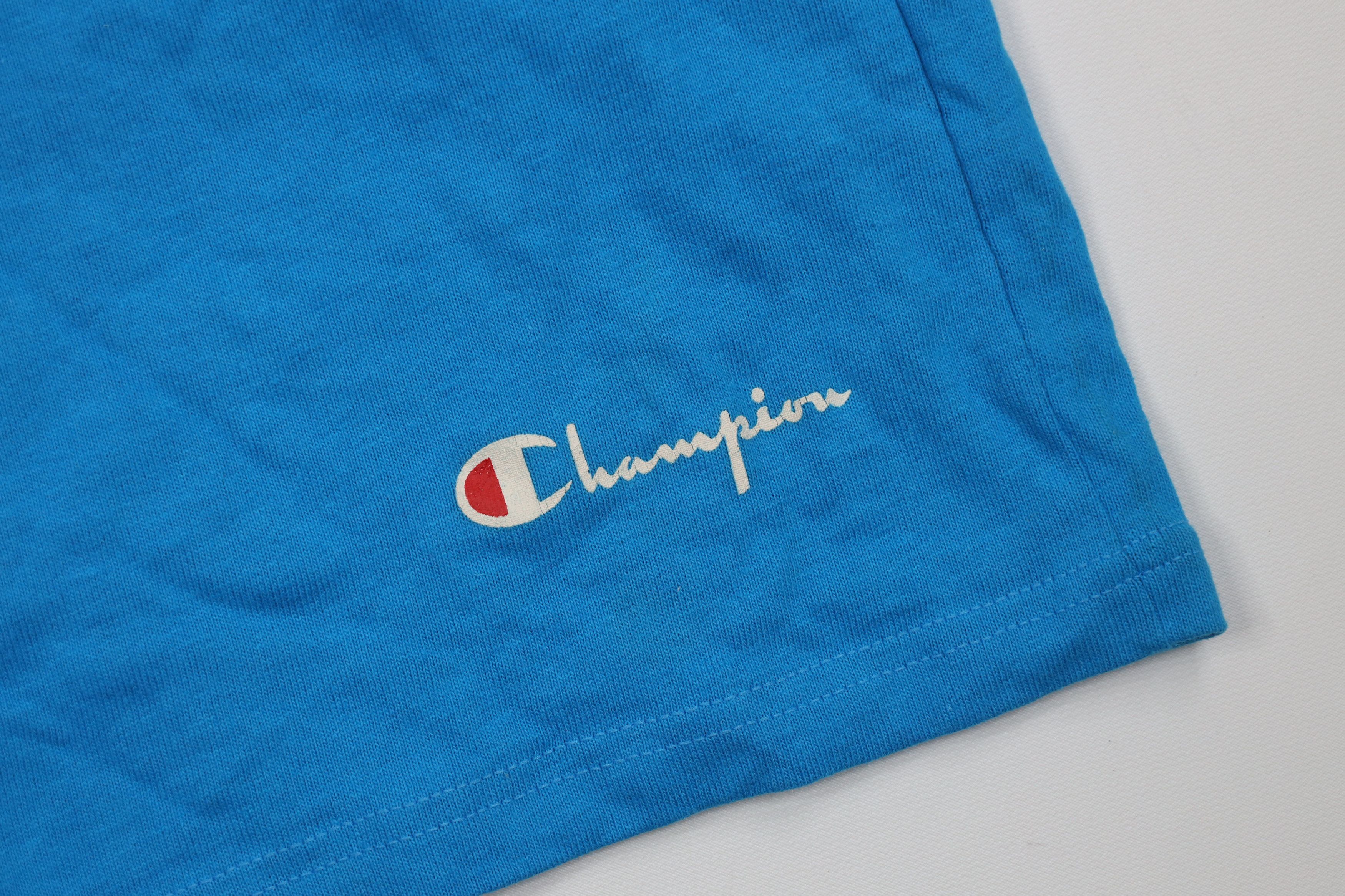 Champion Vintage 90s Champion Above Knee Jersey Knit Shorts Blue USA Size US 36 / EU 52 - 5 Thumbnail
