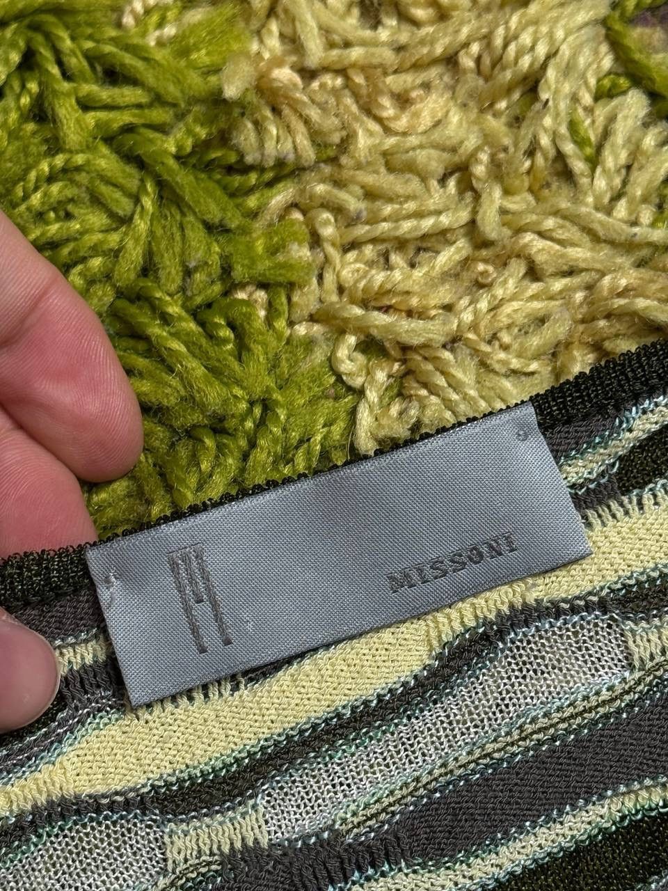 Missoni × Vintage Missoni 3D Striped Long Sleeve V-Neck Cardigan Size L / US 10 / IT 46 - 2 Thumbnail