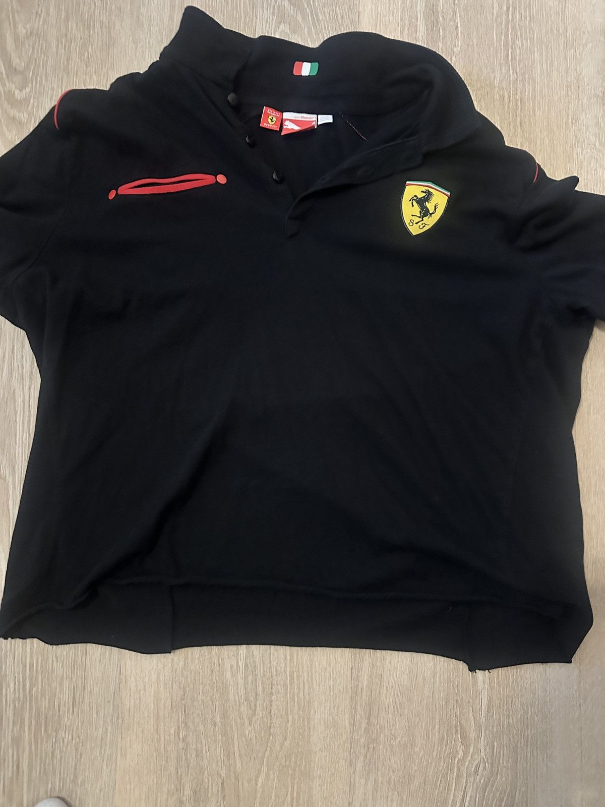 Ferrari × Puma Puma Ferrari Polo Shirt Black Logo Racing Size US L / EU 52-54 / 3 - 2 Thumbnail