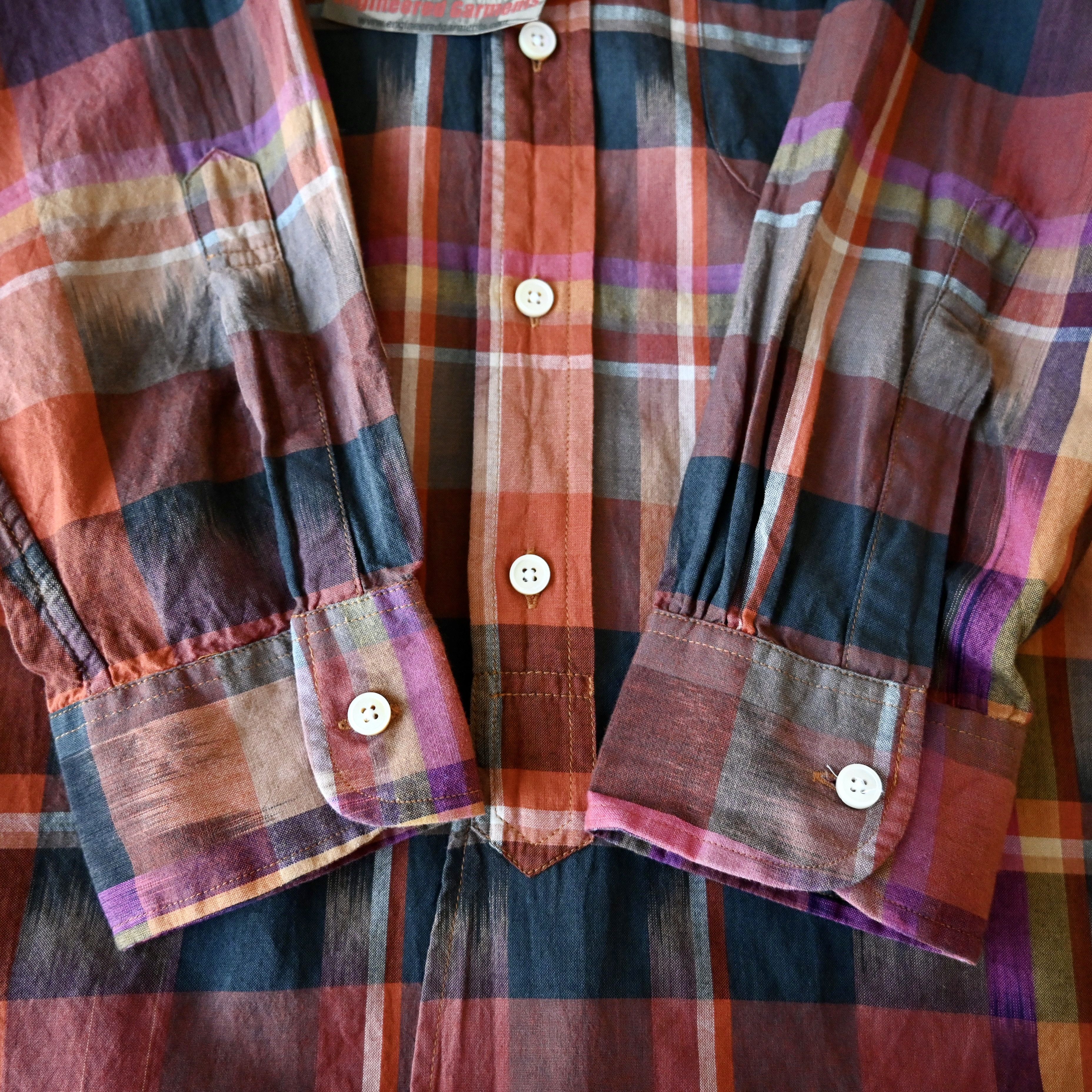 Engineered Garments MINT, Engineered Garments "19th Century Shirt" ikat plaid Size US M / EU 48-50 / 2 - 19 Thumbnail