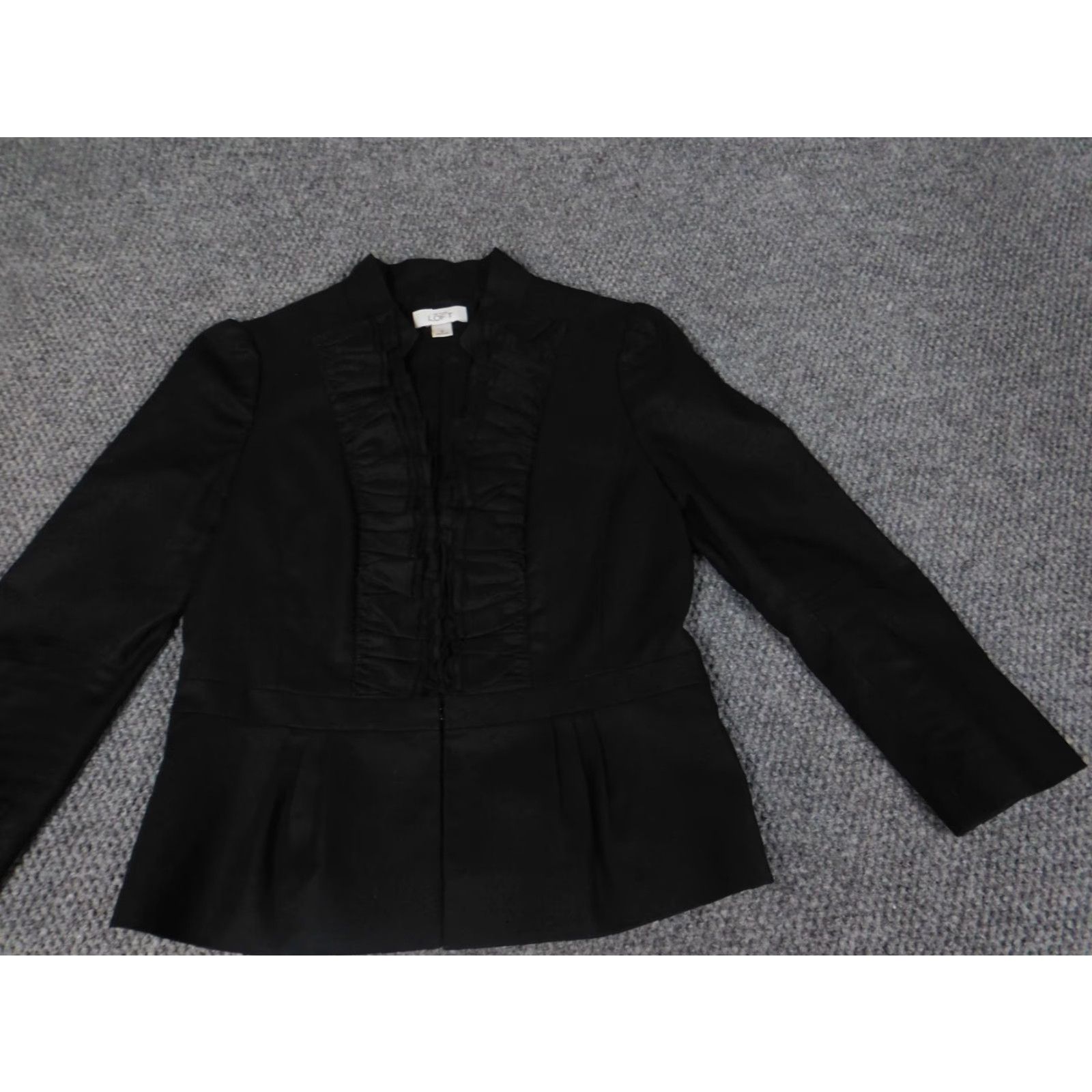 Ann Taylor Ann Taylor Loft Womens Jacket 2 Black Casual Hook Size XS / US 0-2 / IT 36-38 - 3 Thumbnail