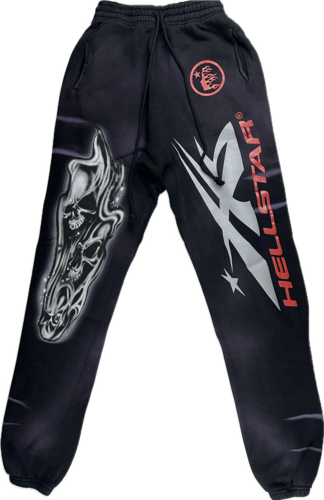 HELLSTAR Hellstar Airbrushed Skull Elastic Sweatpants Size US 28 / EU 44 - 1 Thumbnail