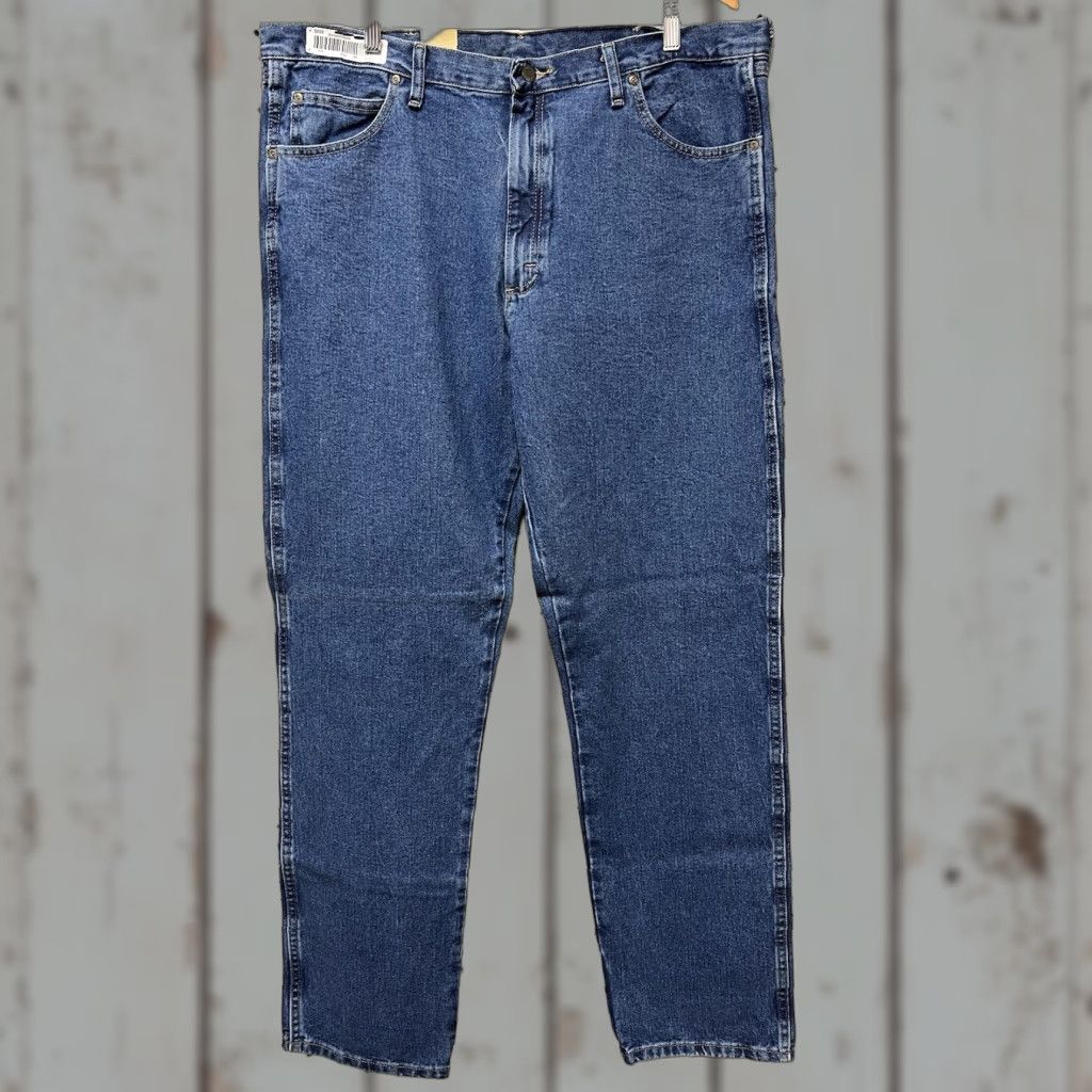 Wrangler Wrangler Jeans Denim 40x36 Men Grey Indigo Relaxed Straight Lined 35001 Rugged Wear 40 Regular Inseam 36 Straight Brand: Wrangler Size US 40 / EU 56 - 1 Thumbnail