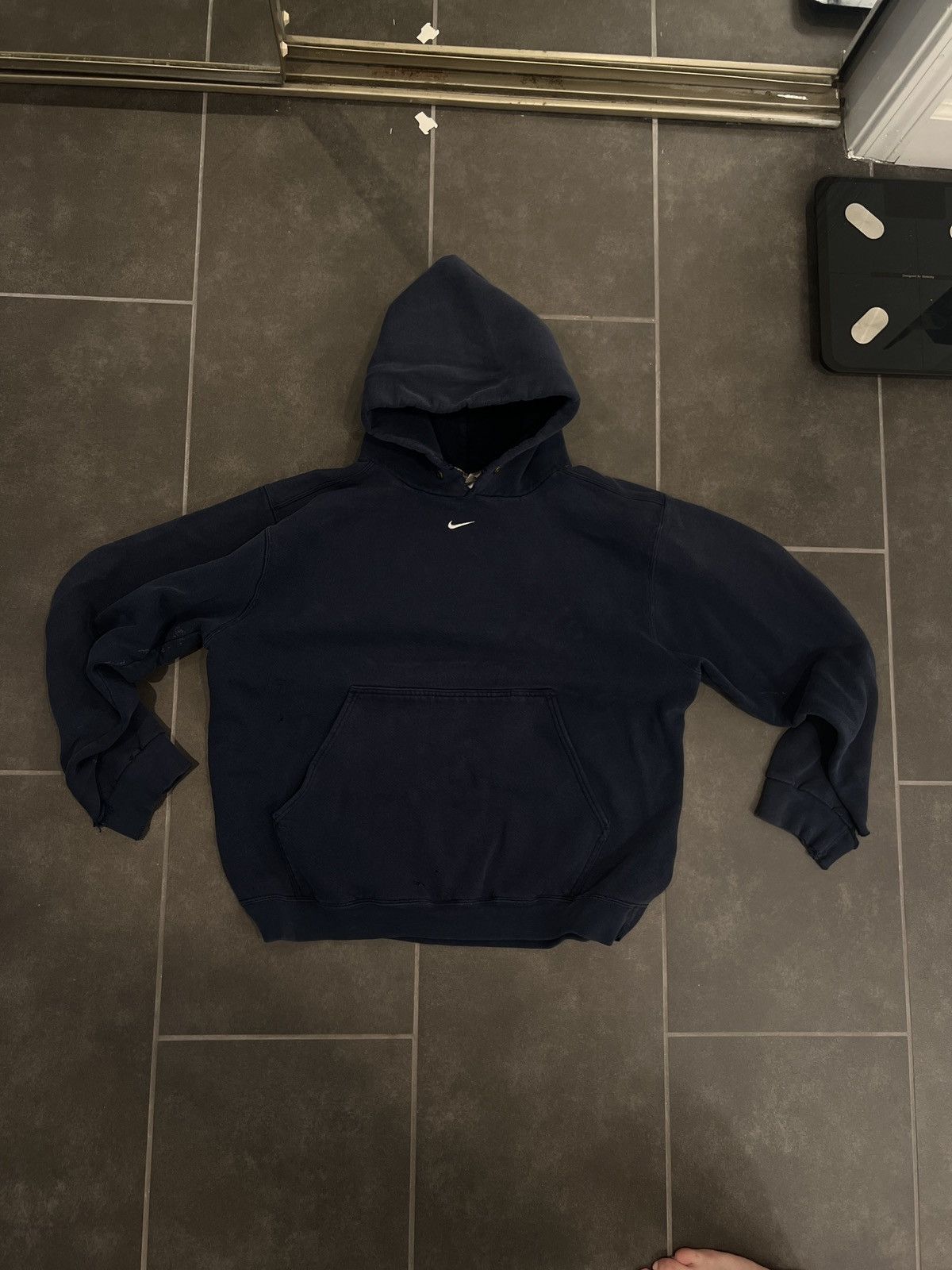 image of Center Swoosh Nike Hoodie in Navy, Men's (Size XL)