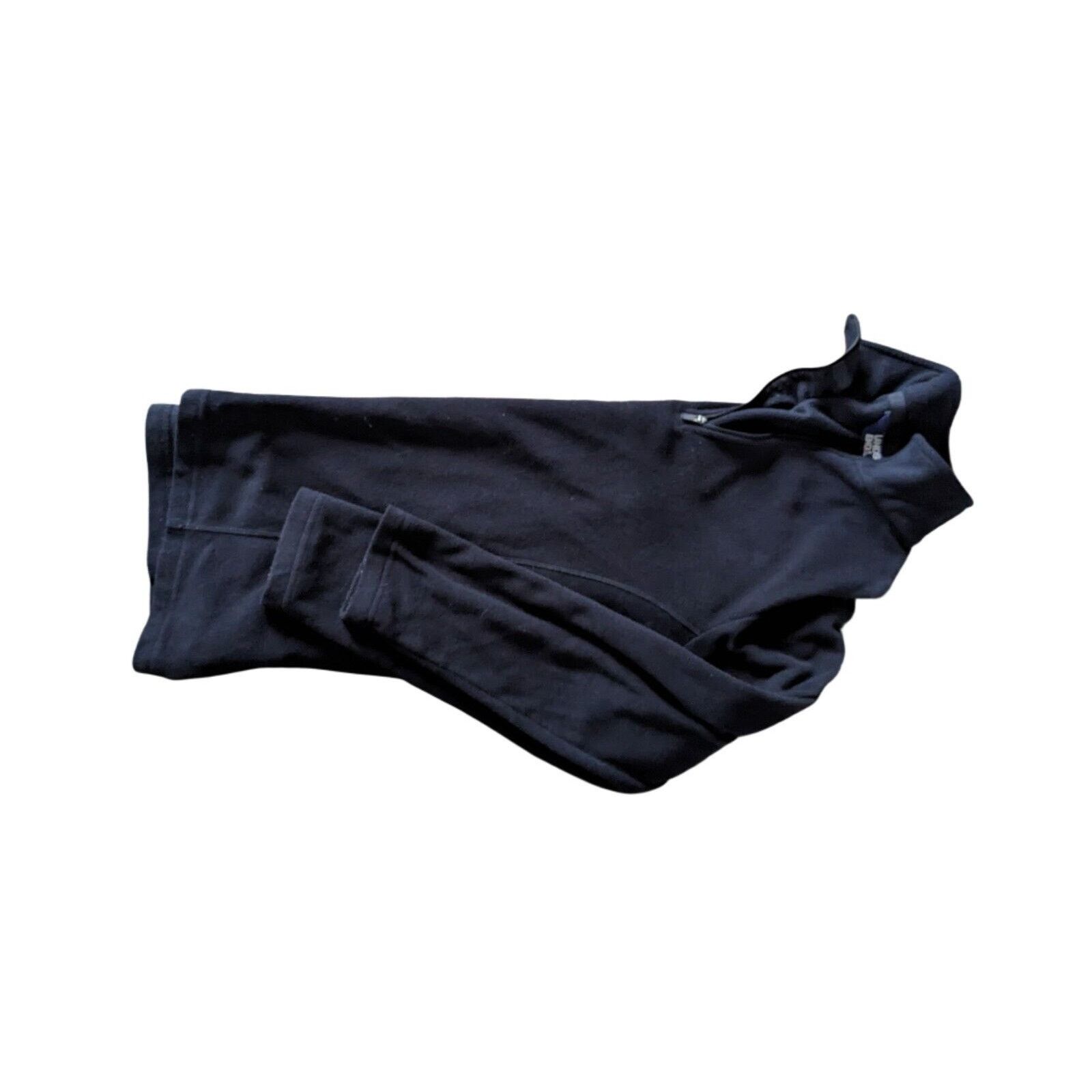 Lands' End Women’s Lands’ End Half Zip Fleece Size Medium Black Size M / US 6-8 / IT 42-44 - 4 Thumbnail