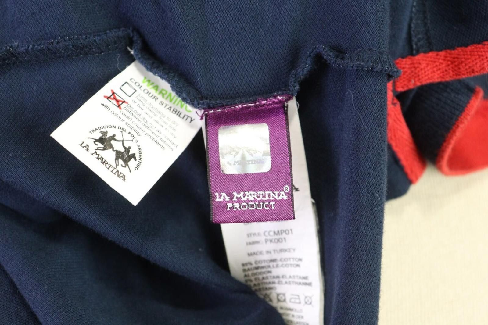 La Martina La Martina Navy Cotton Collared Popover Polo Shirt Size 2XL Size US XXL / EU 58 / 5 - 11 Thumbnail