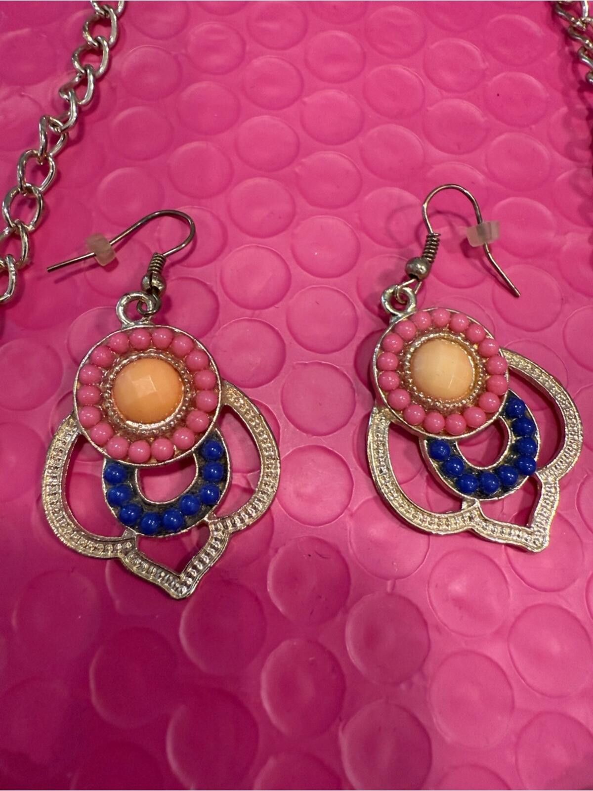 Other Asian inspired statement necklace & dangle earring set Size ONE SIZE - 2 Thumbnail