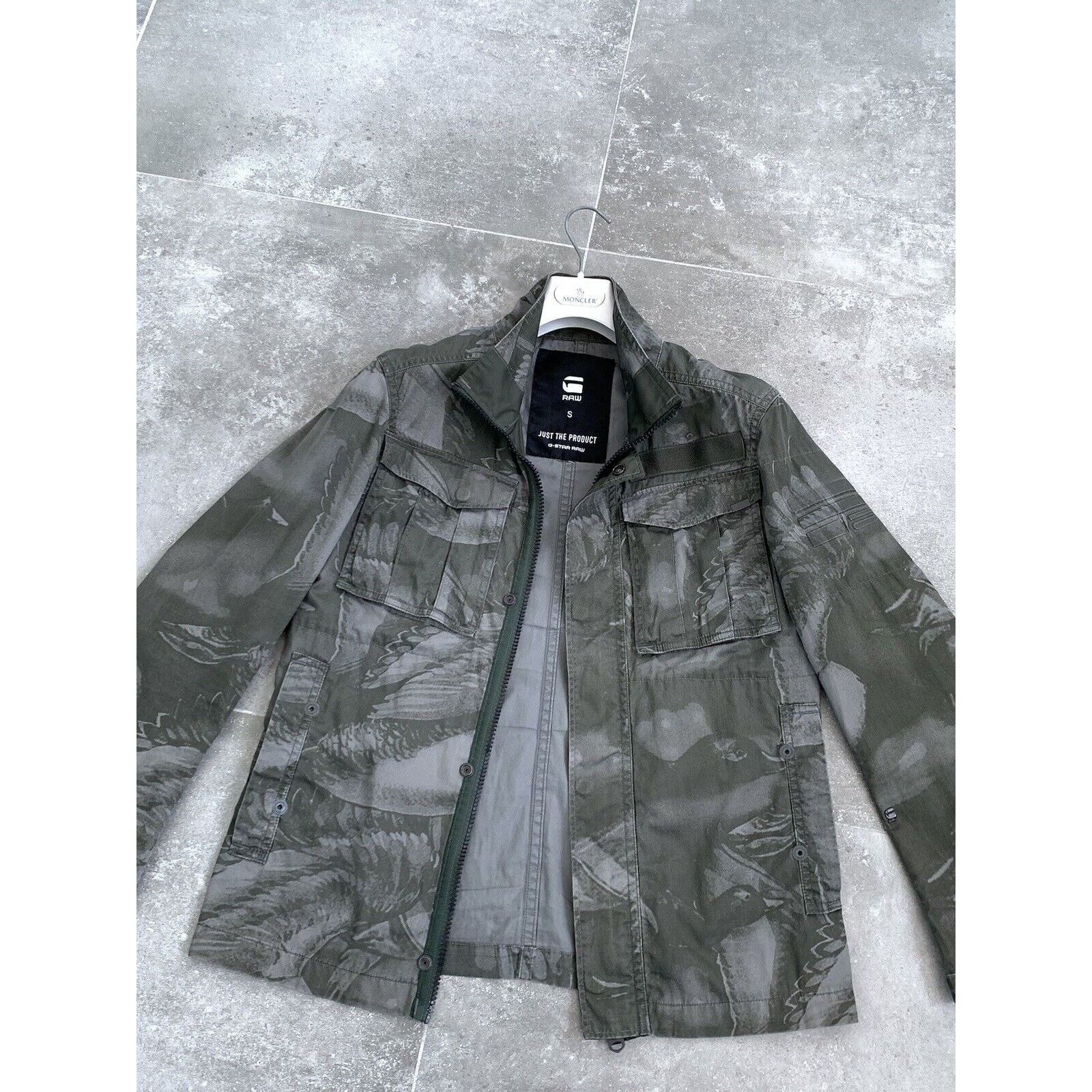G-Star Men's G-STAR Raw Camo Overshirt Military Coat Jacket S EU 46 Size US S / EU 44-46 / 1 - 5 Thumbnail