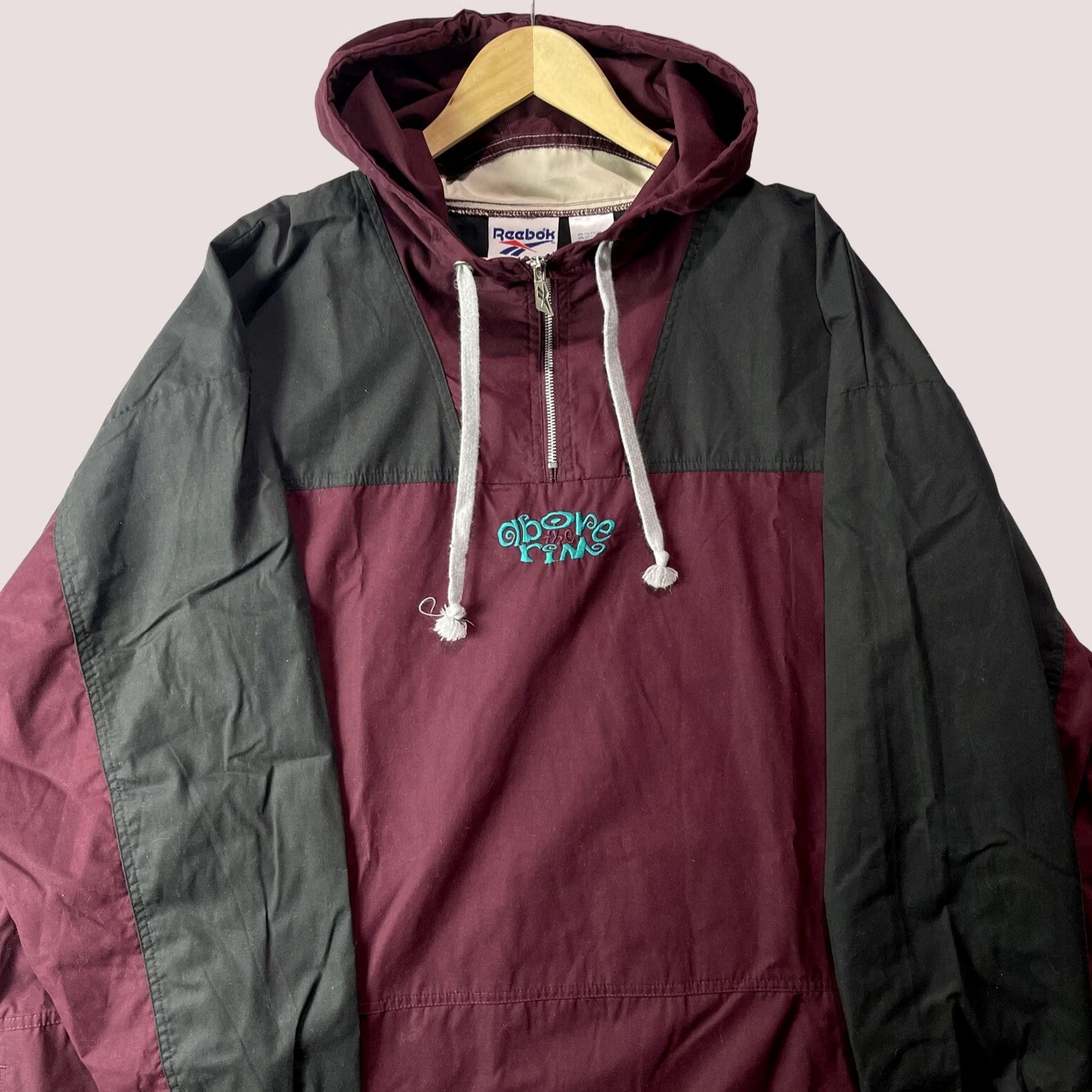 Reebok VINTAGE Reebok Jacket Mens 2XL XXL Hooded Anorak Purple Above The Rim Basketball Jacket Size US XXL / EU 58 / 5 - 1 Thumbnail