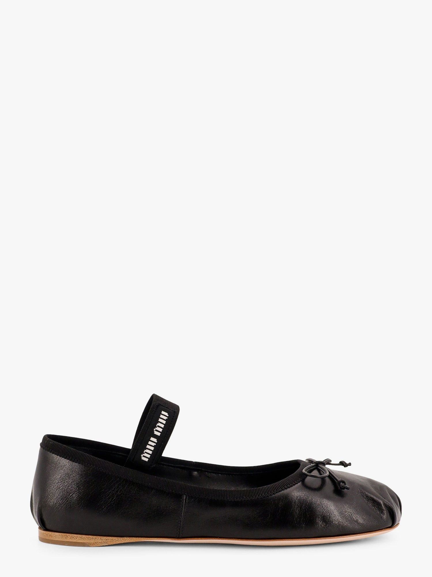 Miu Miu Leather Ballerinas It 38 Shoes, Women's