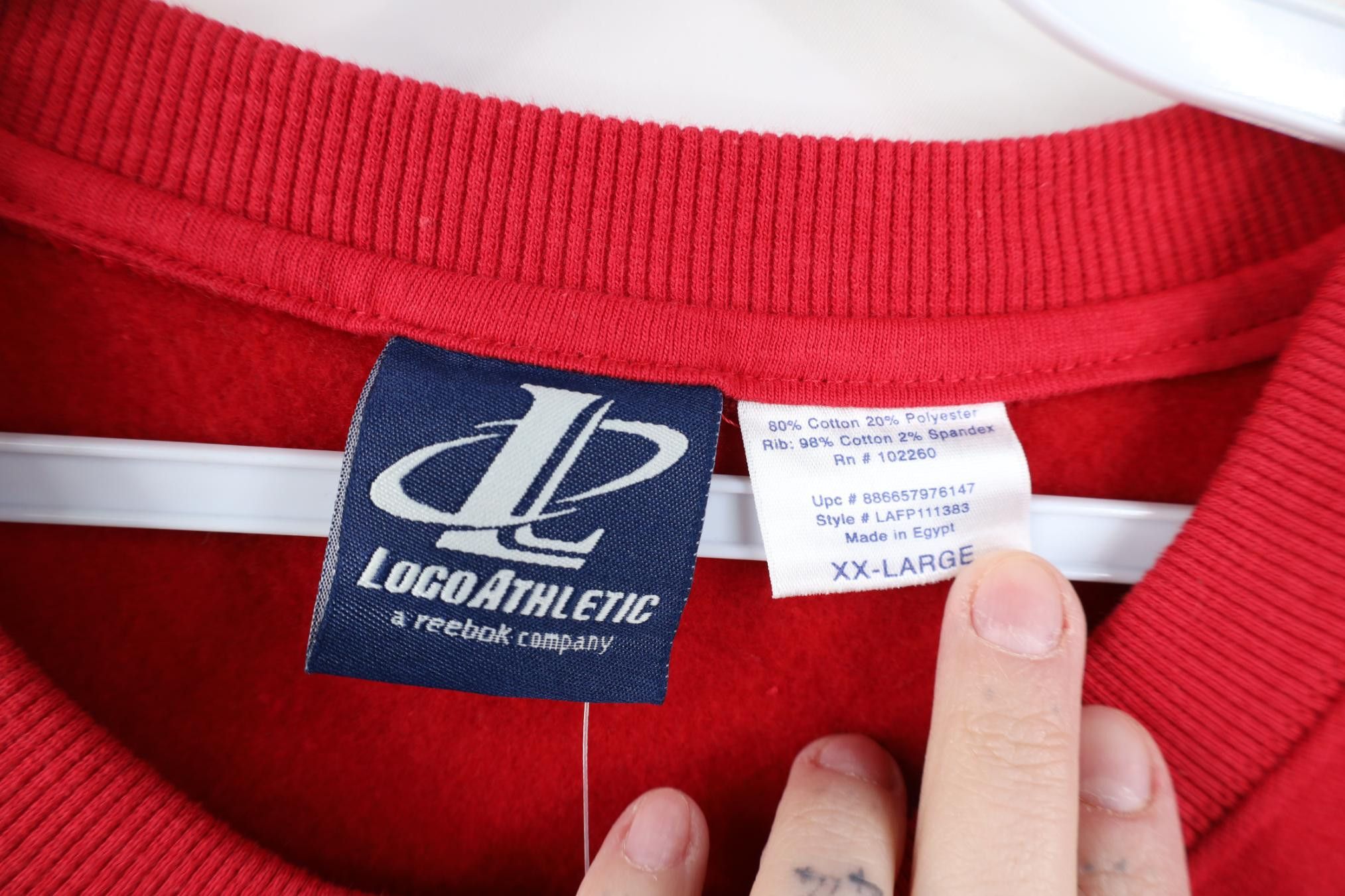 Vintage Deadstock Vintage 90s Streetwear Crewneck Sweatshirt Red Size US XXL / EU 58 / 5 - 7 Thumbnail