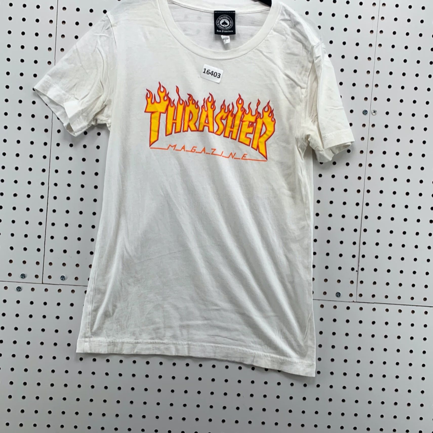 Thrasher Thrasher Shirt White Small Adult Short Sleeve Yellow Flames Skateboard VINTAGE Size US S / EU 44-46 / 1 - 7 Thumbnail