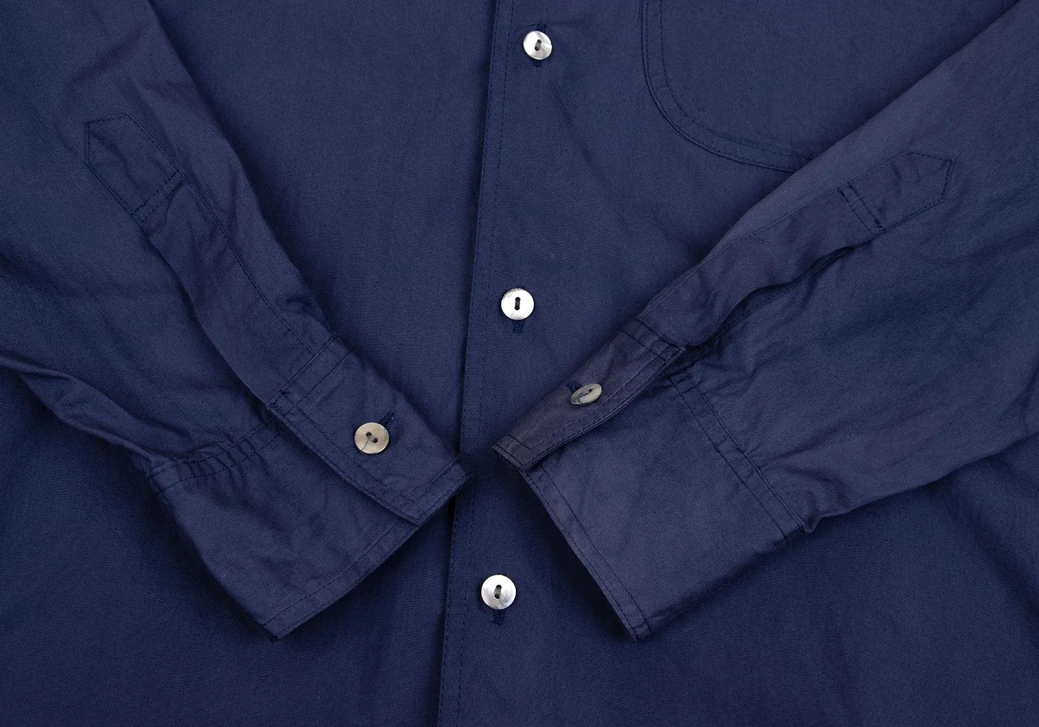Jean Paul Gaultier Cotton Drawstring Collar Shirt in Navy, Size 46 Size US S / EU 44-46 / 1 - 8 Thumbnail