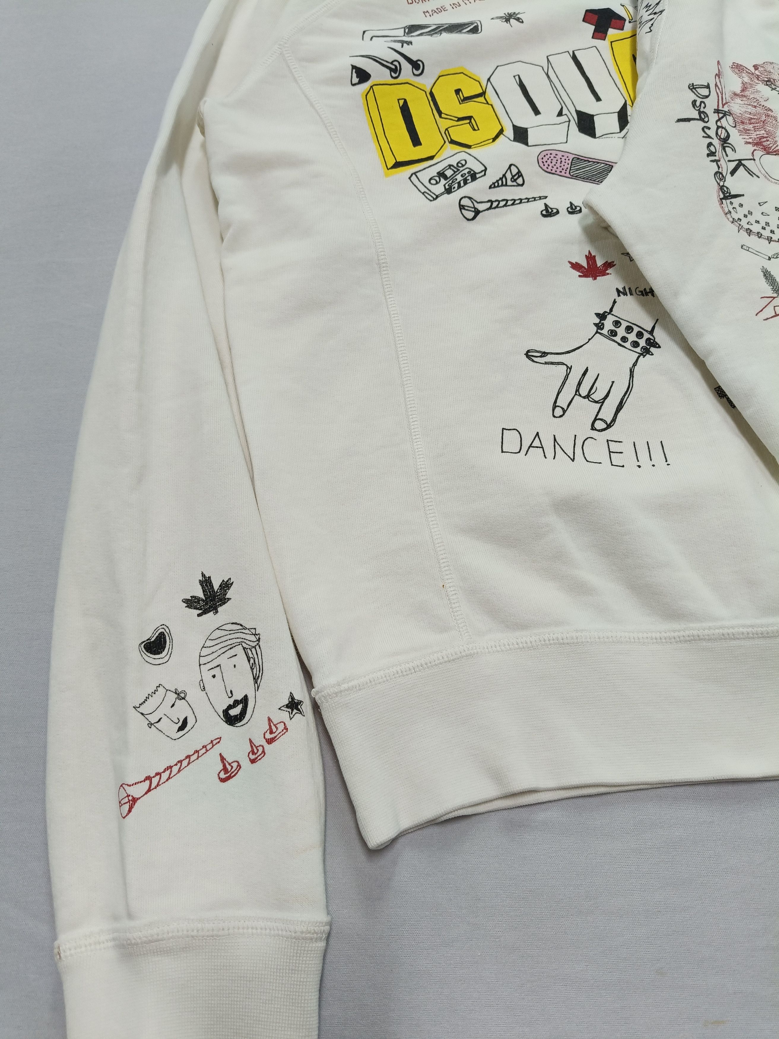 Dsquared2 Dance Music Illustration Pullover Sweatshirt/Jumper Size US L / EU 52-54 / 3 - 6 Thumbnail