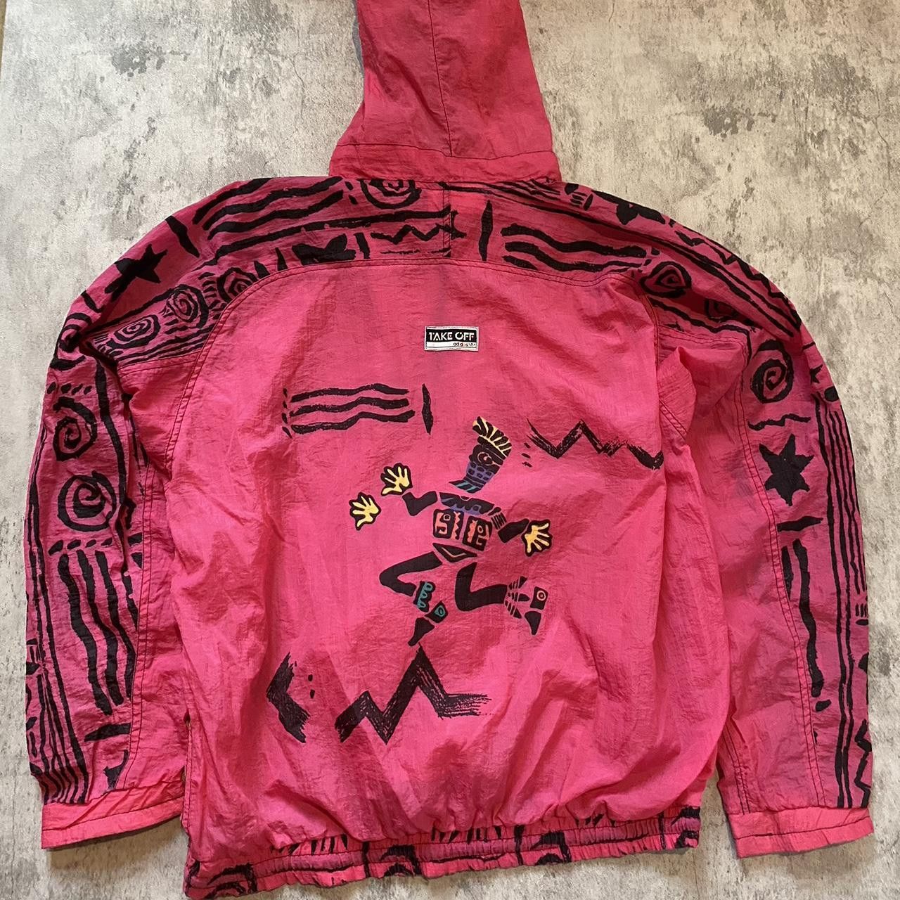 Adidas 90s Vintage Adidas Take out Red and black Aztec Size US M / EU 48-50 / 2 - 2 Thumbnail