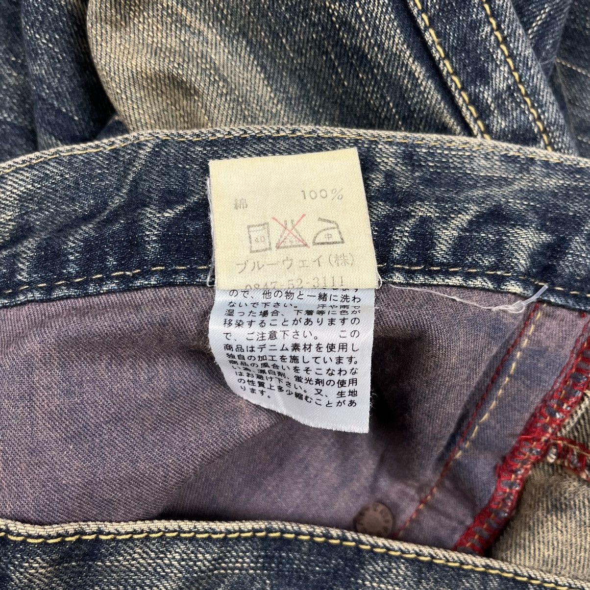 If Six Was Nine 2000s Blue Way - Mud Wash Flared Denim Size US 30 / EU 46 - 8 Thumbnail