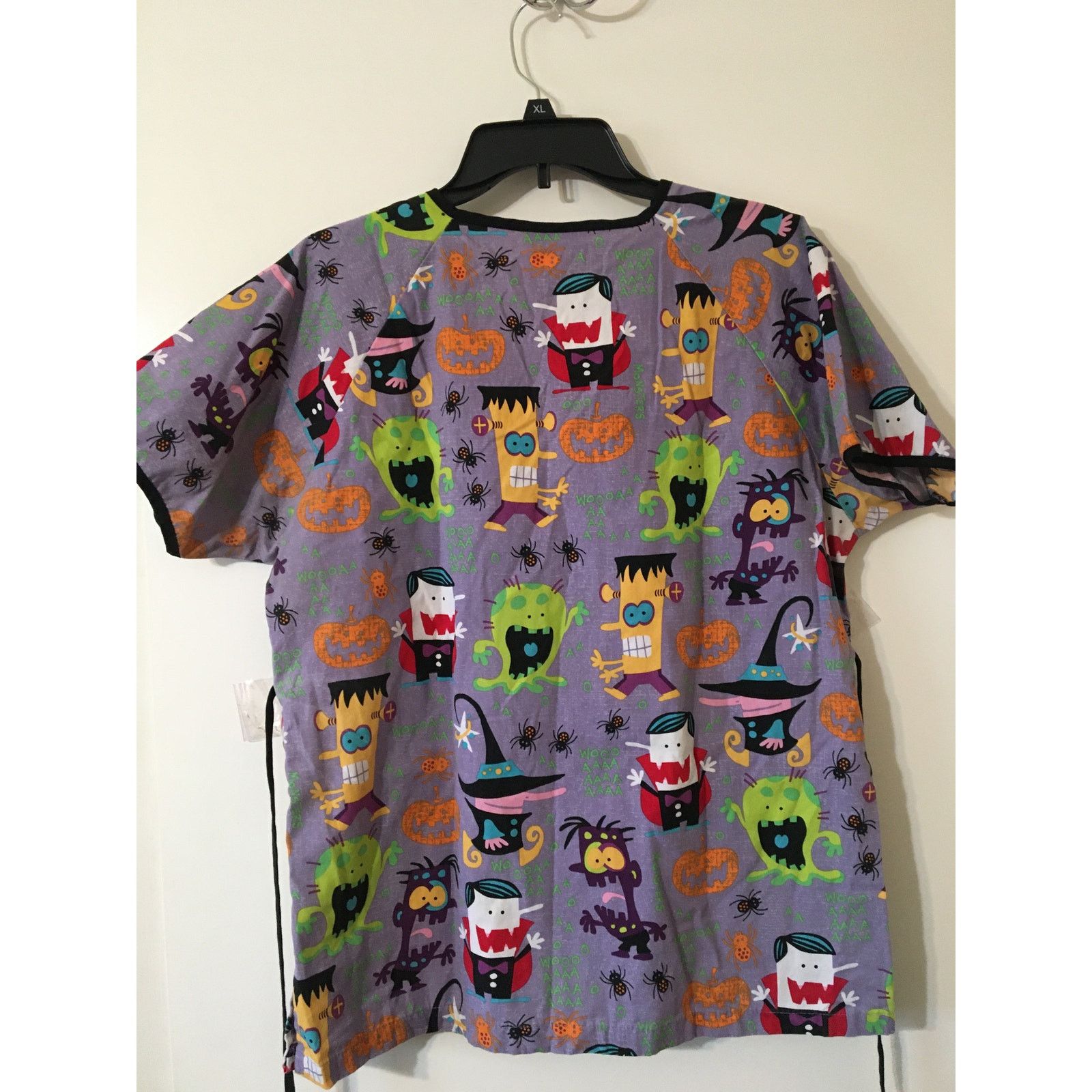Other Uniform Advantage Scrubs M Top Halloween Witch Frankenstein Size M / US 6-8 / IT 42-44 - 2 Thumbnail