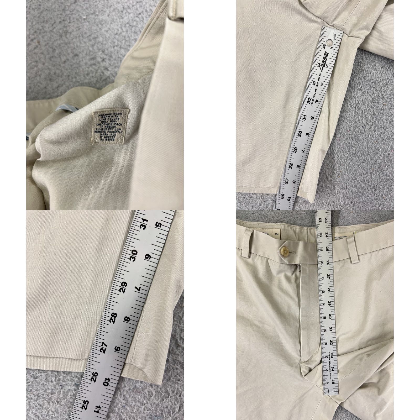 Nordstrom John W Nordstrom Shorts Mens 35 Beige Khaki Golf 100% Supima Cotton Golfer - Chino, Lightweight, Casual, Travel, Workwear - Beige Mens 35 Size US 35 - 8 Thumbnail